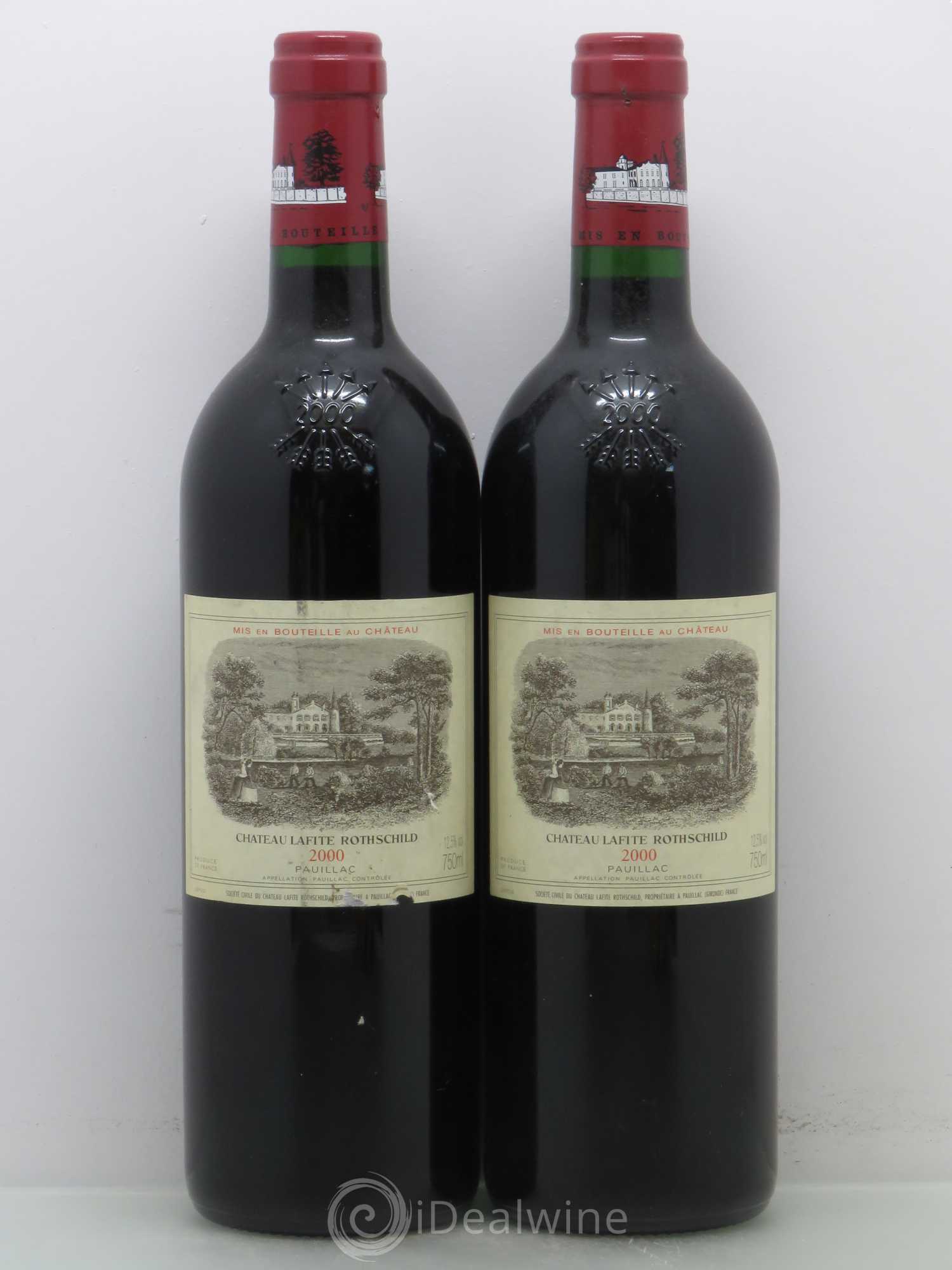 Château Lafite Rothschild 1er Grand Cru Classé 2000 - Lot de 2 bouteilles - 0
