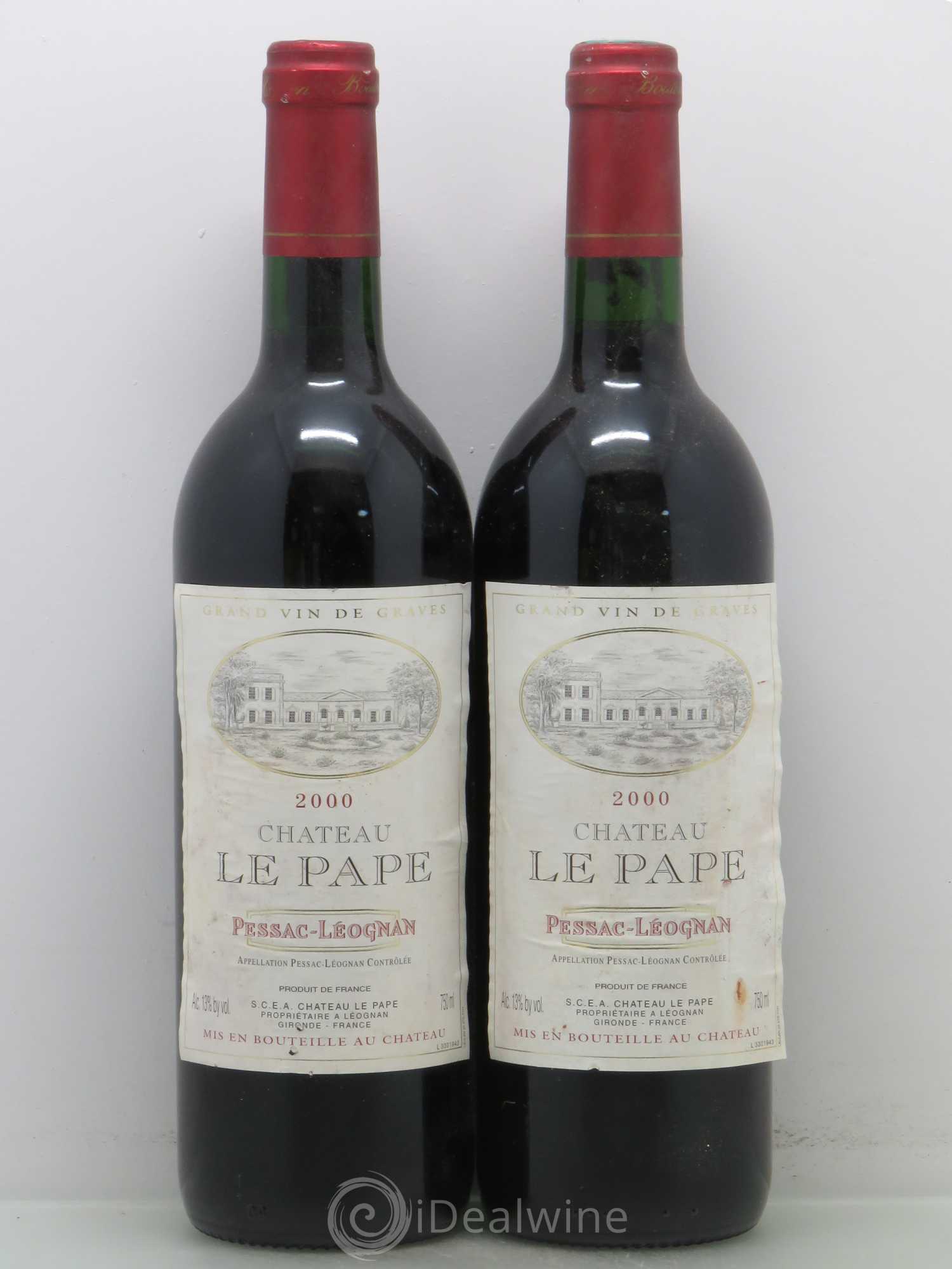 Pessac-Léognan Chateau Le Pape 2000 - Posten von 7 Flaschen - 2