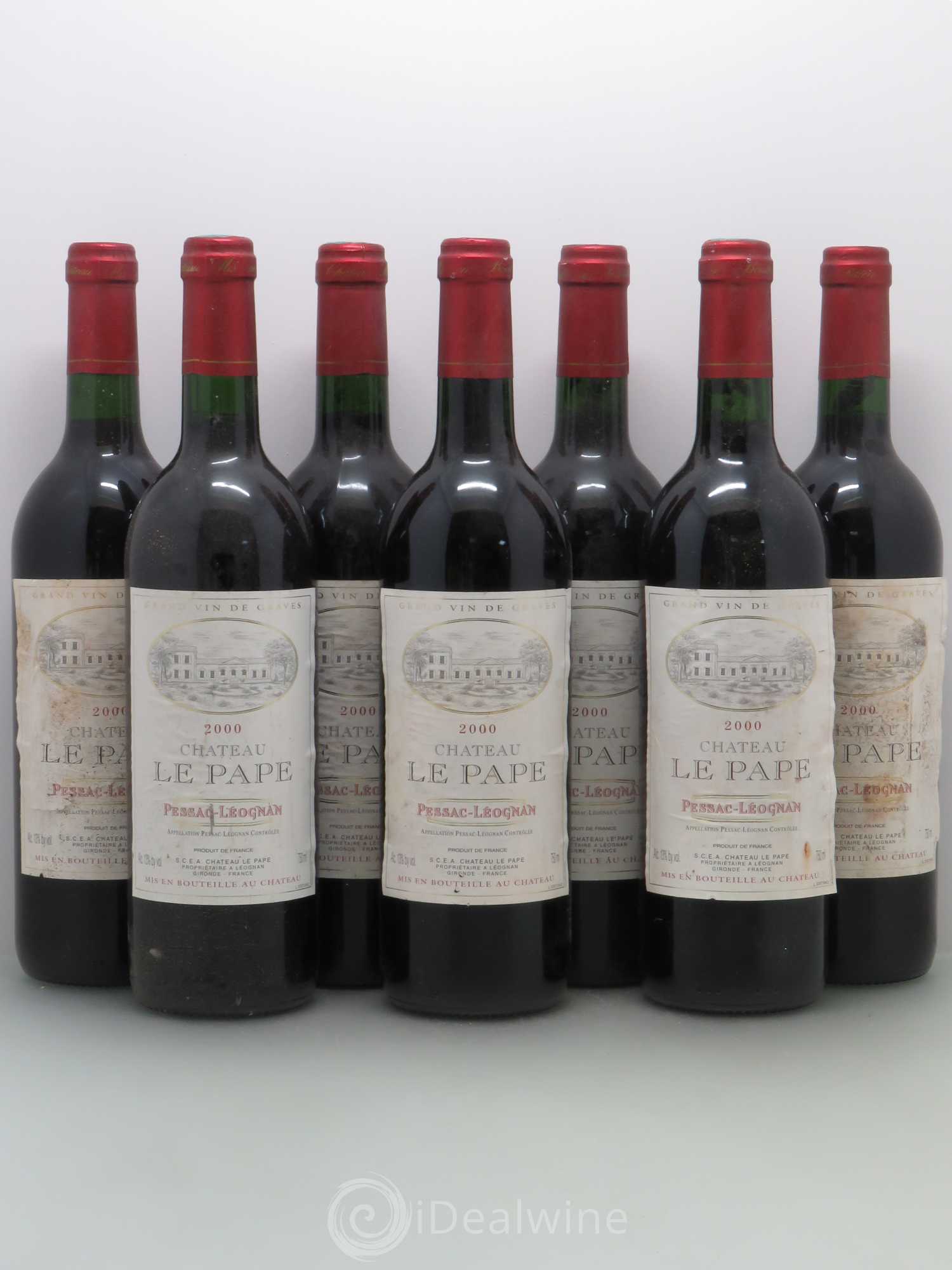 Pessac-Léognan Chateau Le Pape 2000 - Posten von 7 Flaschen - 0
