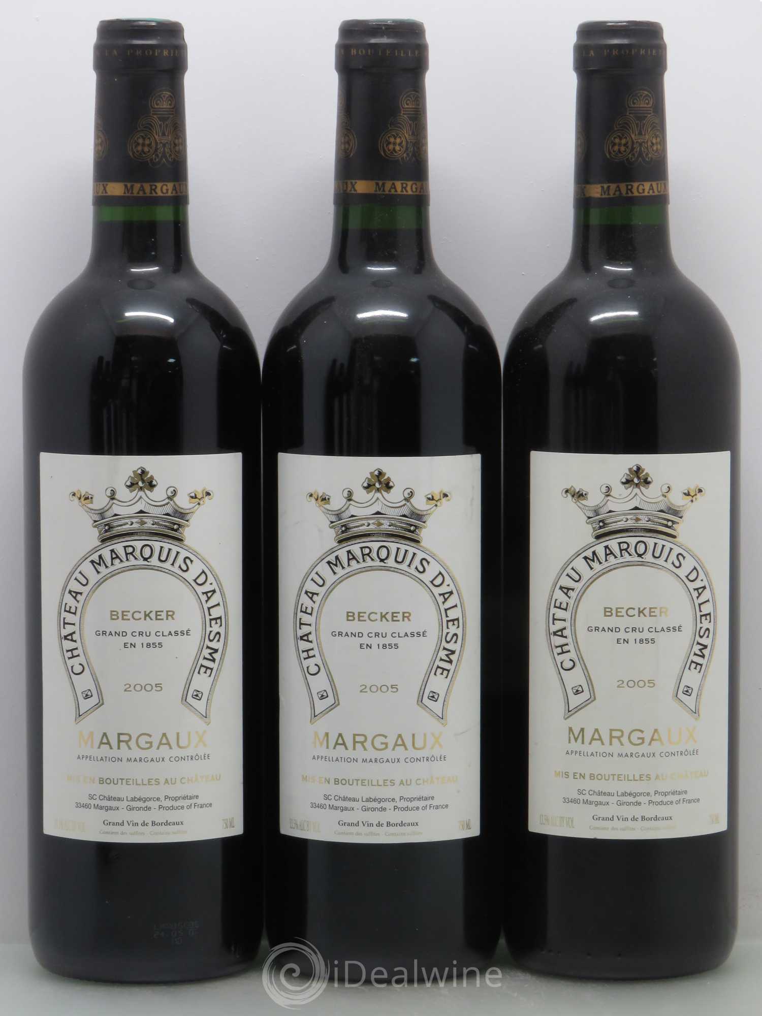 Château Marquis d'Alesme 2005 - Lot de 6 bouteilles - 1