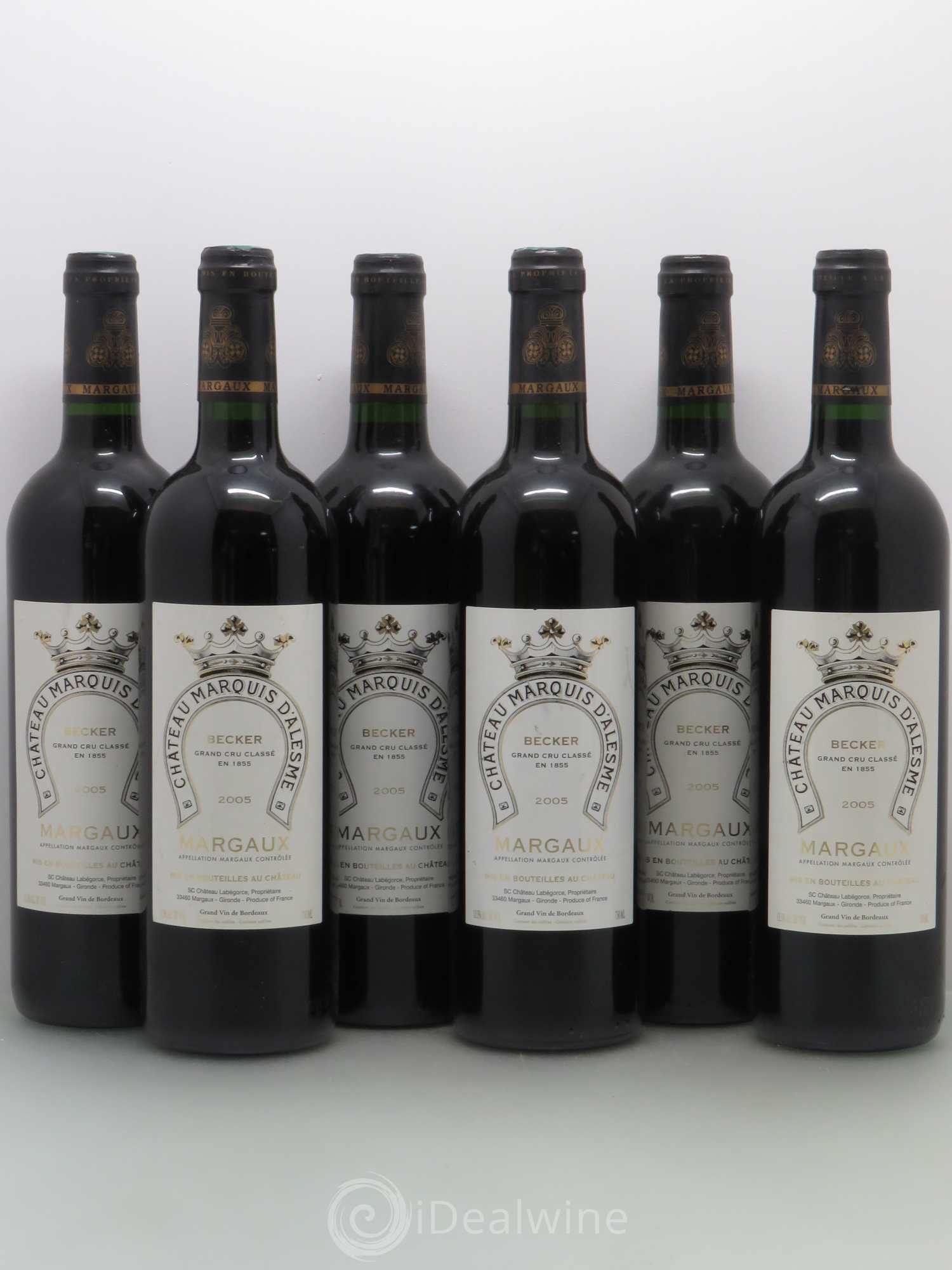Château Marquis d'Alesme 2005 - Lot de 6 bouteilles - 0