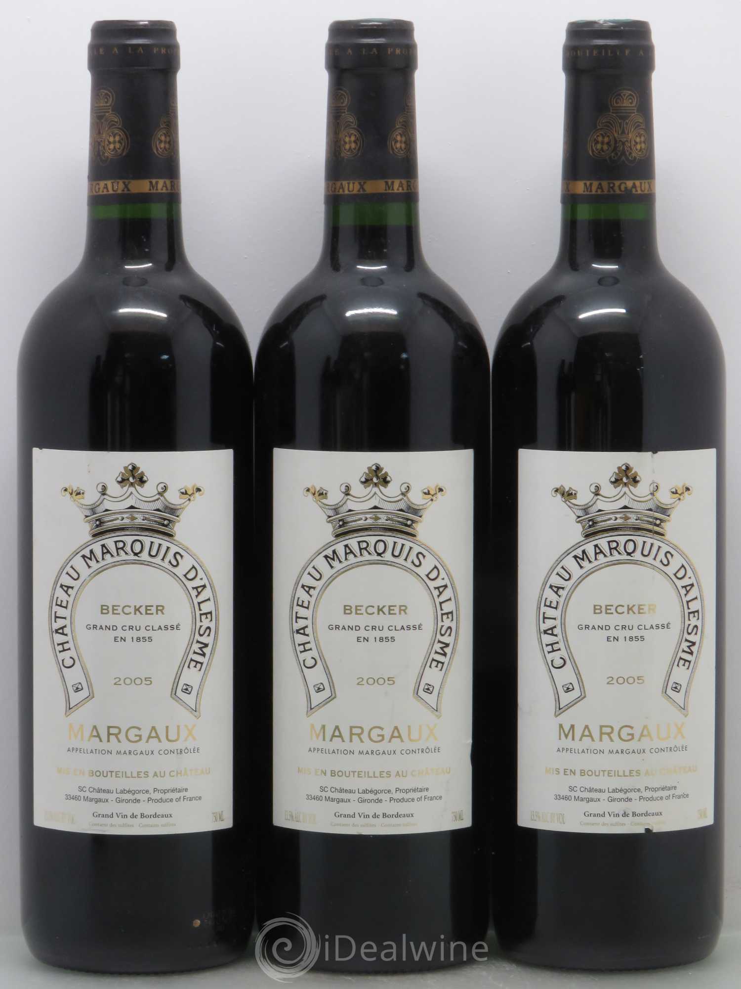 Château Marquis d'Alesme 2005 - Lot de 5 bouteilles - 1