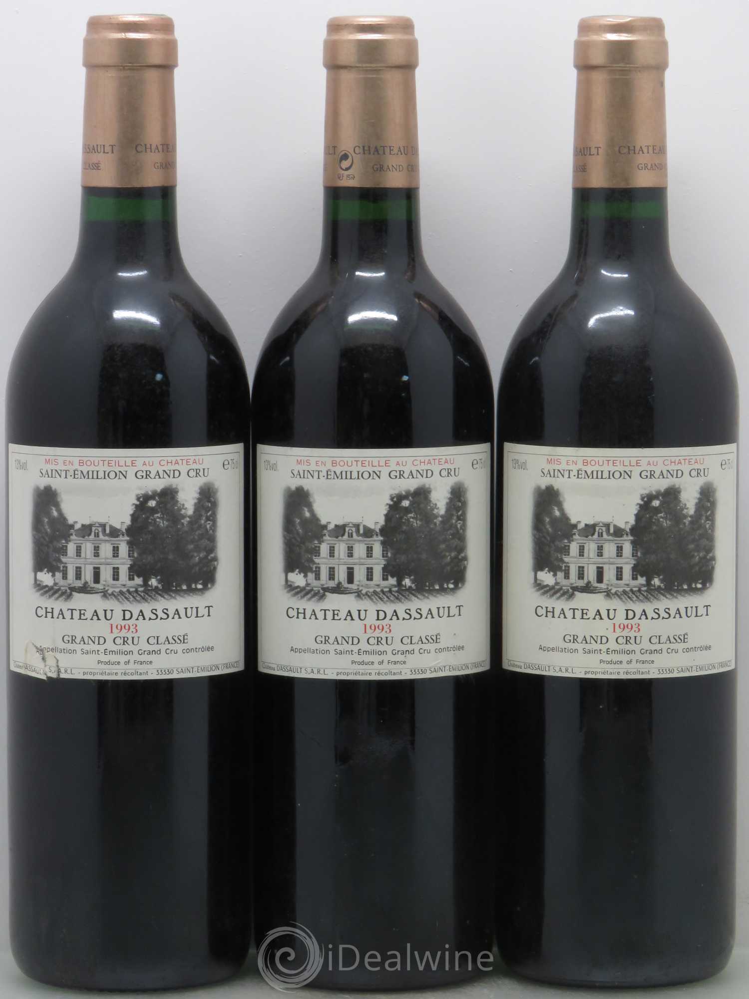 Château Dassault Grand Cru Classé 1993 - Lot de 3 bouteilles - 0
