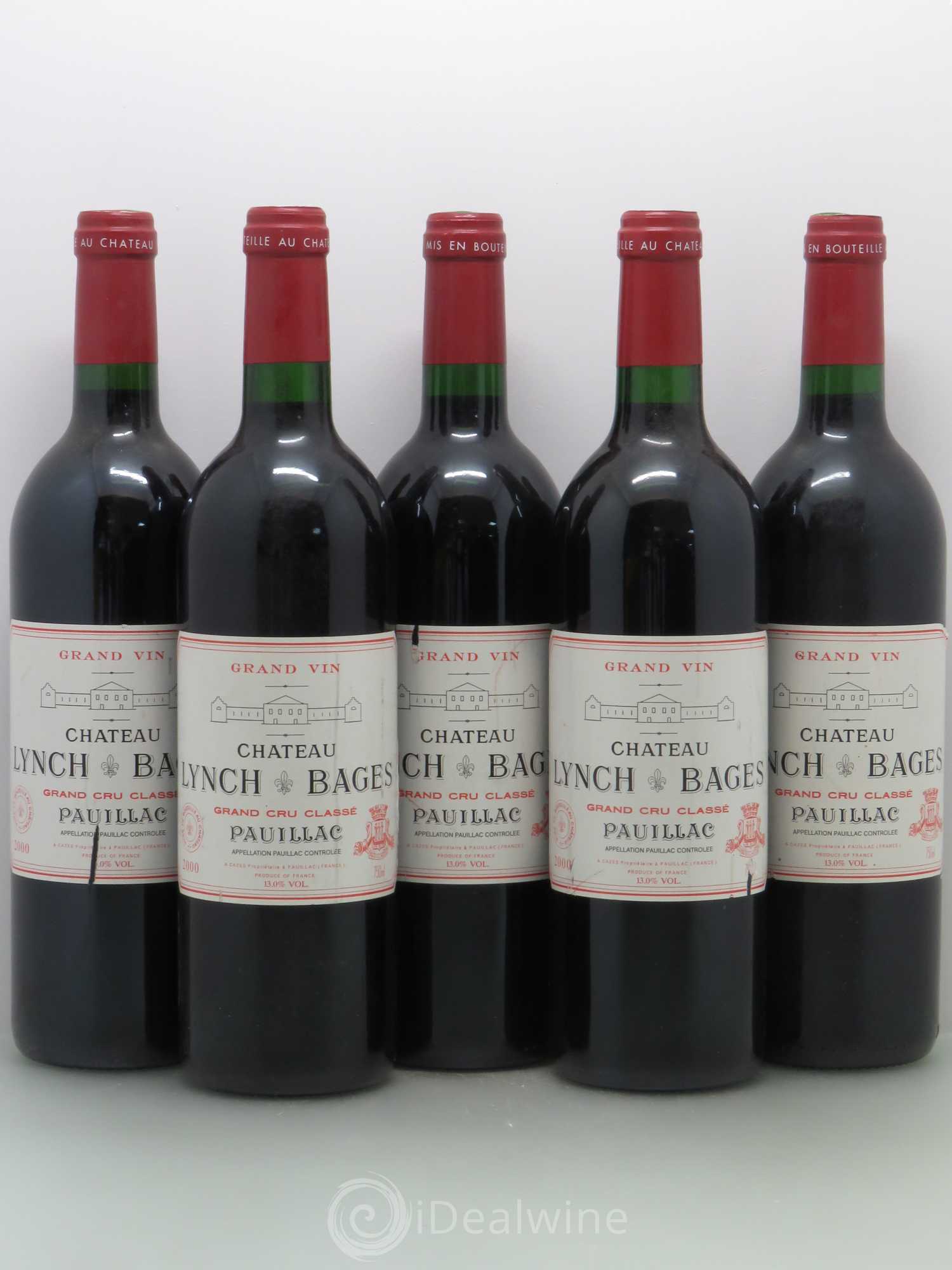 Château Lynch Bages 5ème Grand Cru Classé 2000 - Lot de 5 bouteilles - 0