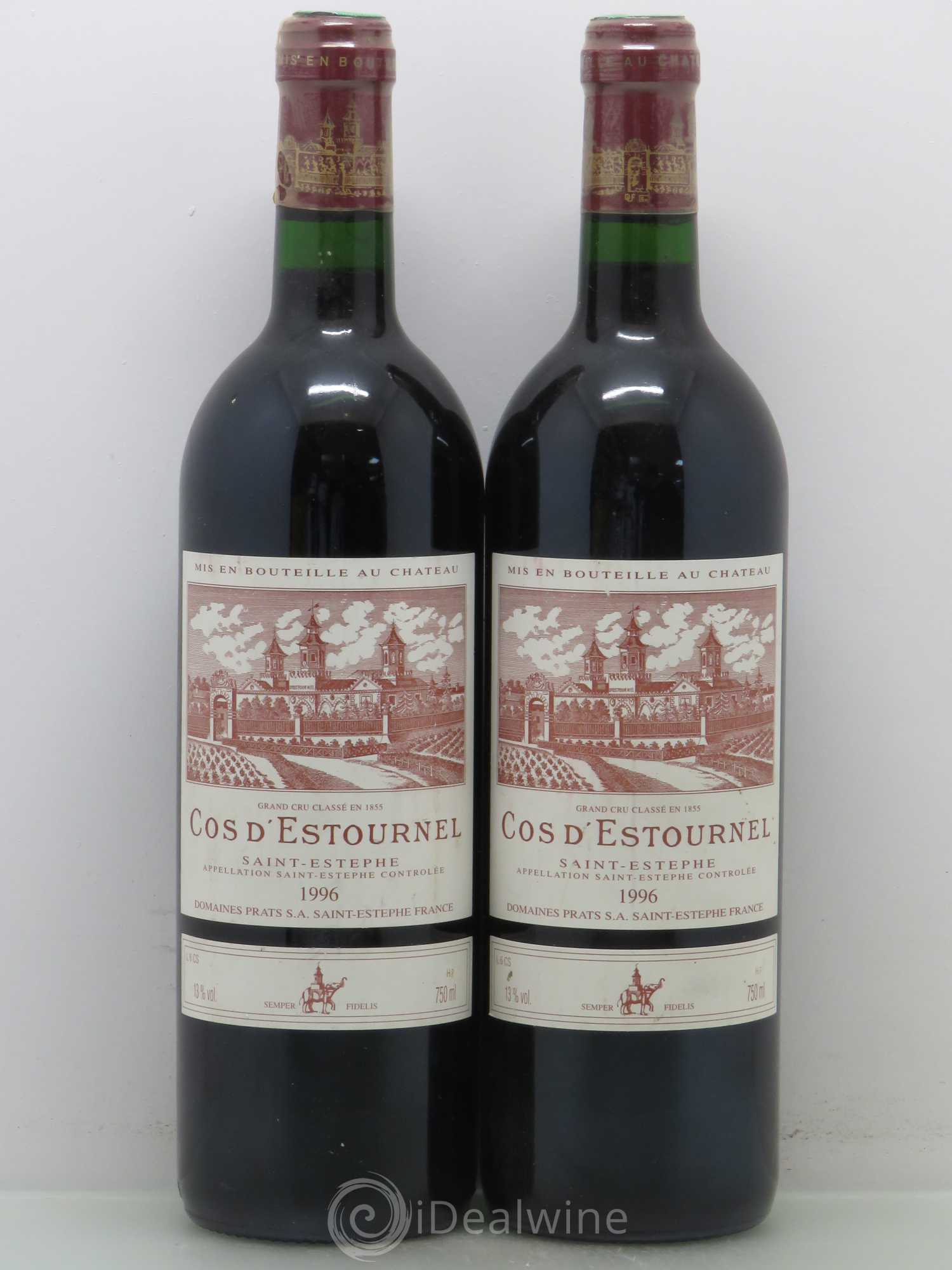 Cos d'Estournel 2ème Grand Cru Classé 1996 - Lot de 2 bouteilles - 0