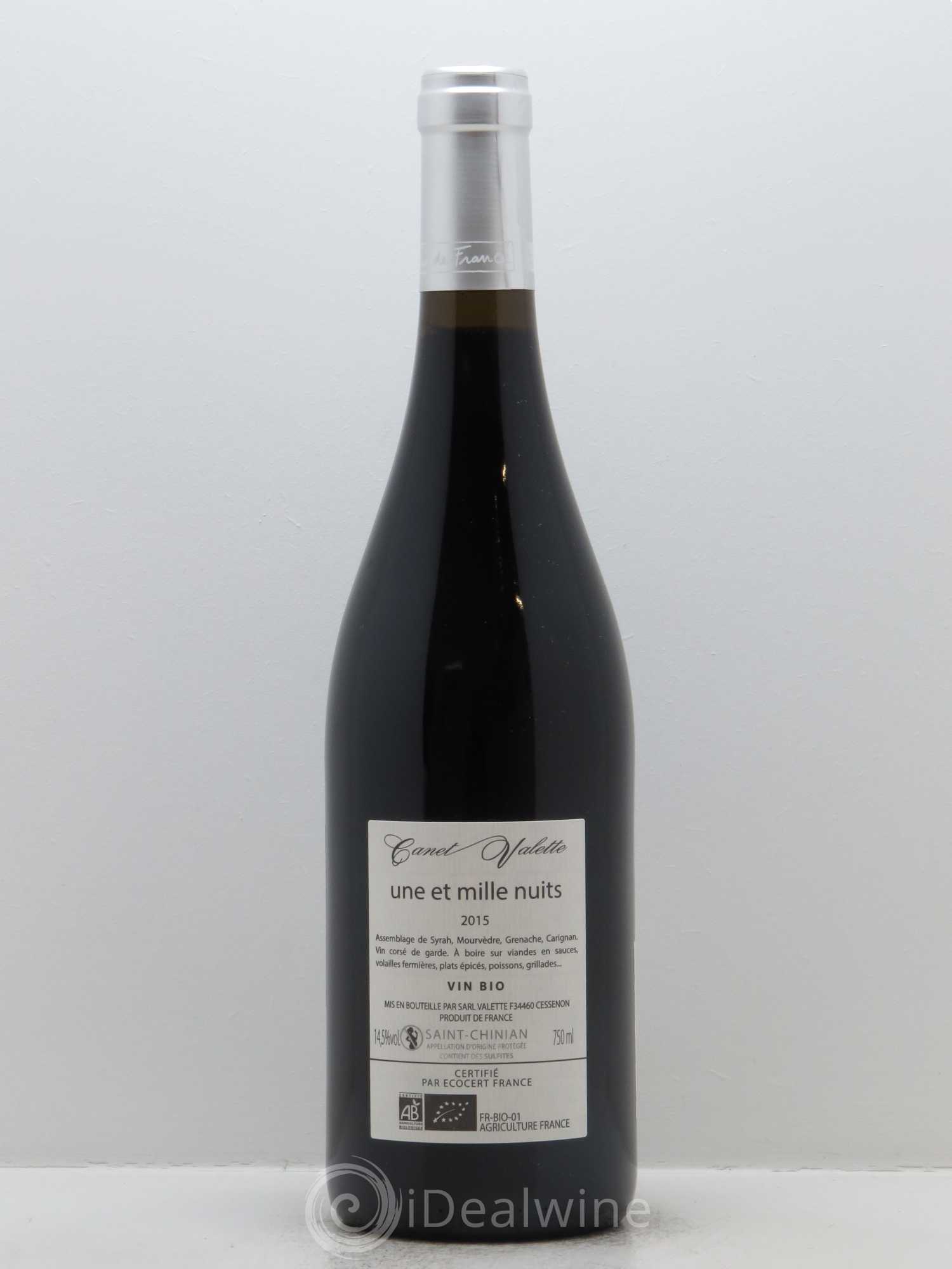 Saint-Chinian Une et mille nuits Canet-Valette (Domaine) 2015 - Lot de 1 bouteille - 1
