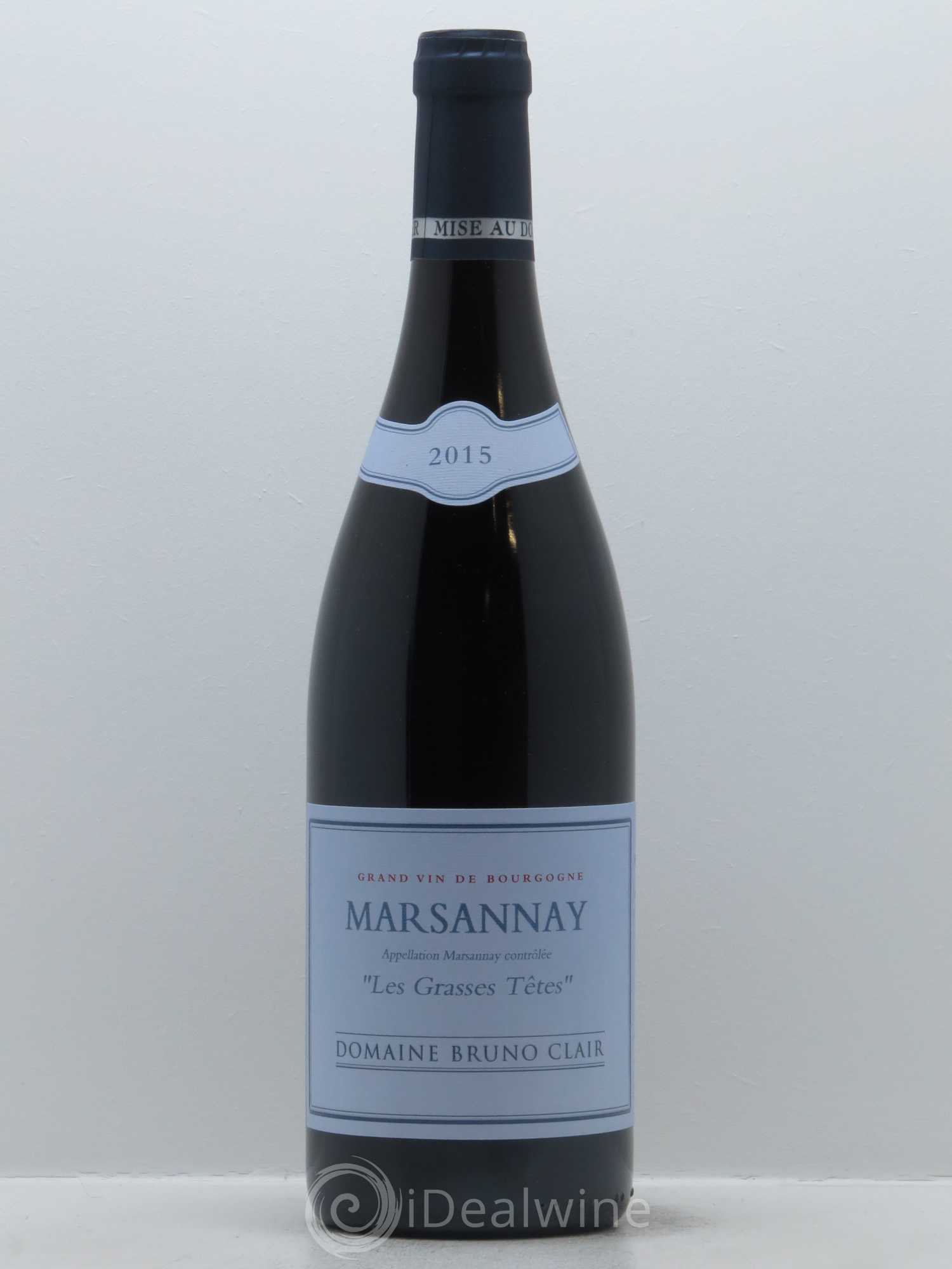 Marsannay Les Grasses Tetes Bruno Clair (Domaine) 2015 - Lot de 1 bouteille - 0