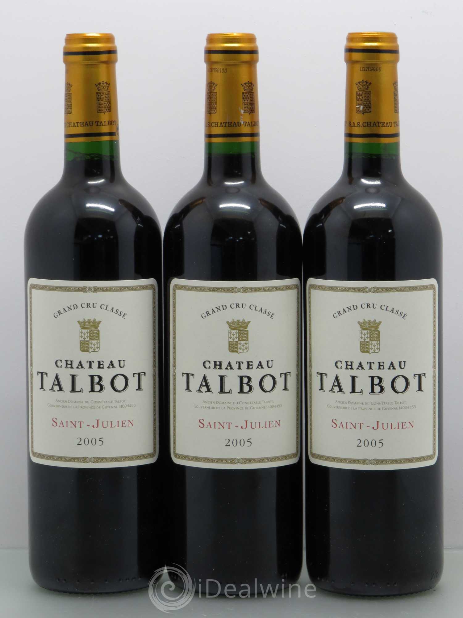 Château Talbot 4ème Grand Cru Classé 2005 - Lot de 6 bouteilles - 2