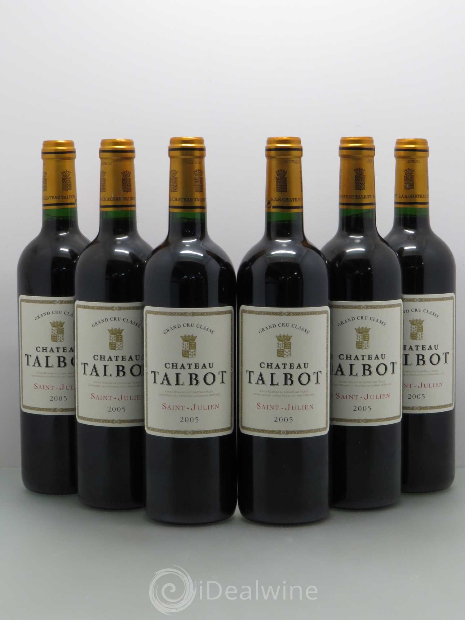 Château Talbot 4ème Grand Cru Classé 2005 - Lot de 6 bouteilles - 0