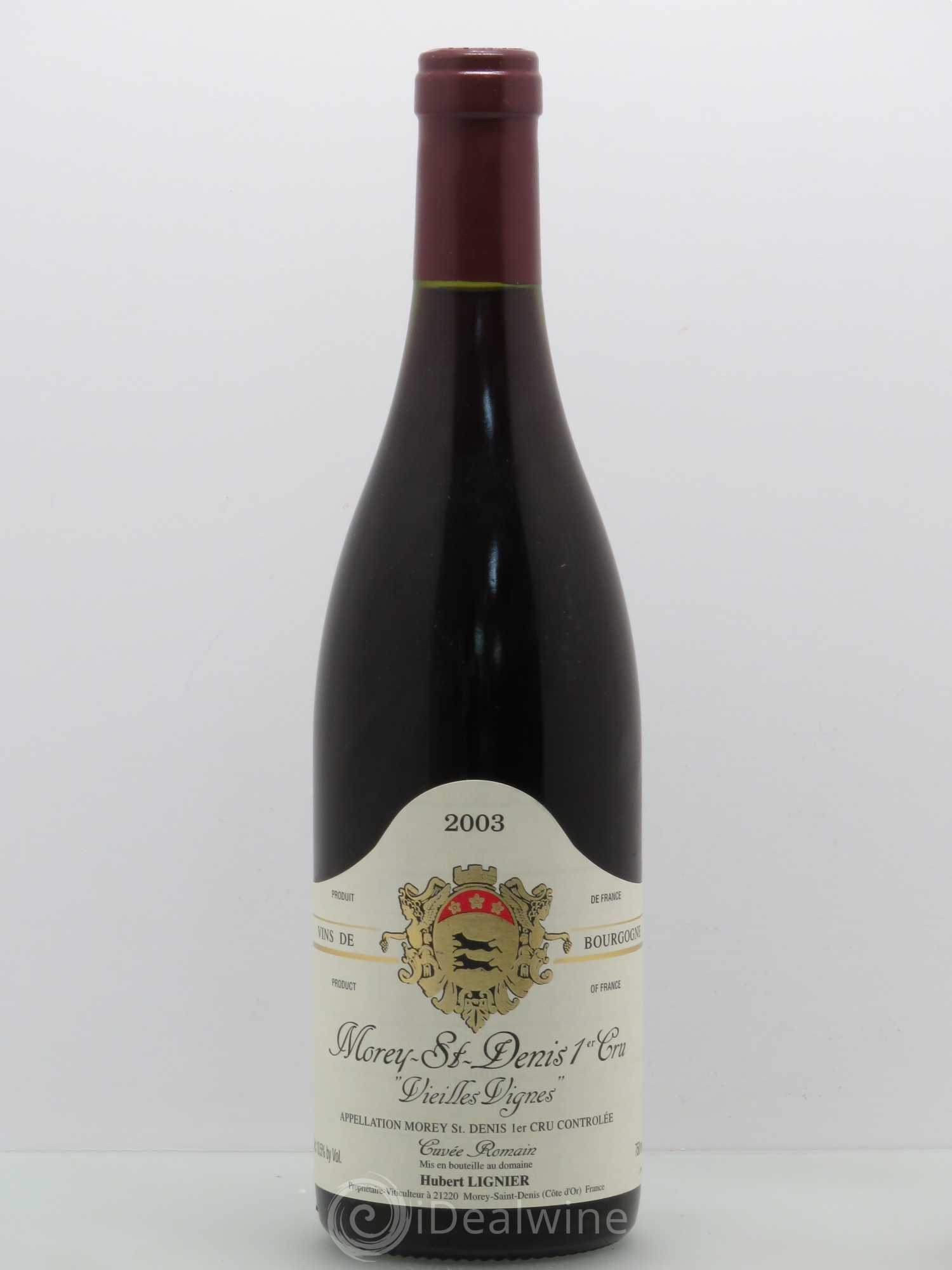 Morey-Saint-Denis 1er Cru Vieilles Vignes - Hubert Lignier 2003 - Posten von 1 Flasche - 0