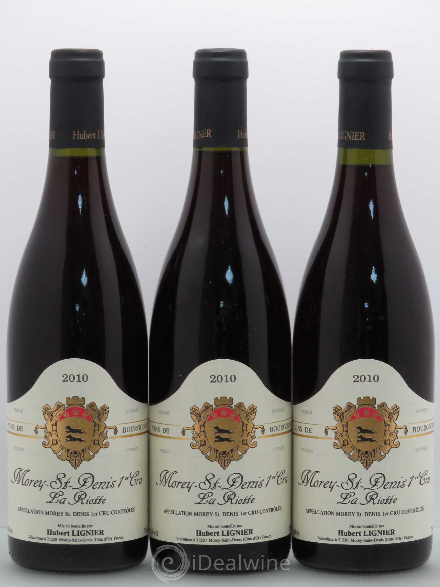 Morey-Saint-Denis 1er Cru La Riotte Hubert Lignier (Domaine) 2010 - Lot de 3 bouteilles - 0