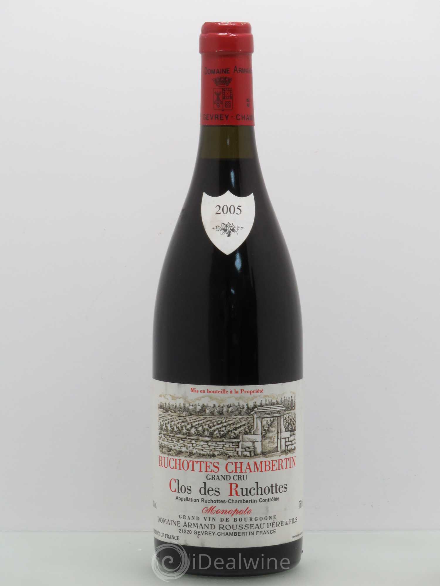 Ruchottes-Chambertin Grand Cru Clos des Ruchottes Armand Rousseau (Domaine) 2005 - Lot de 1 bouteille - 0