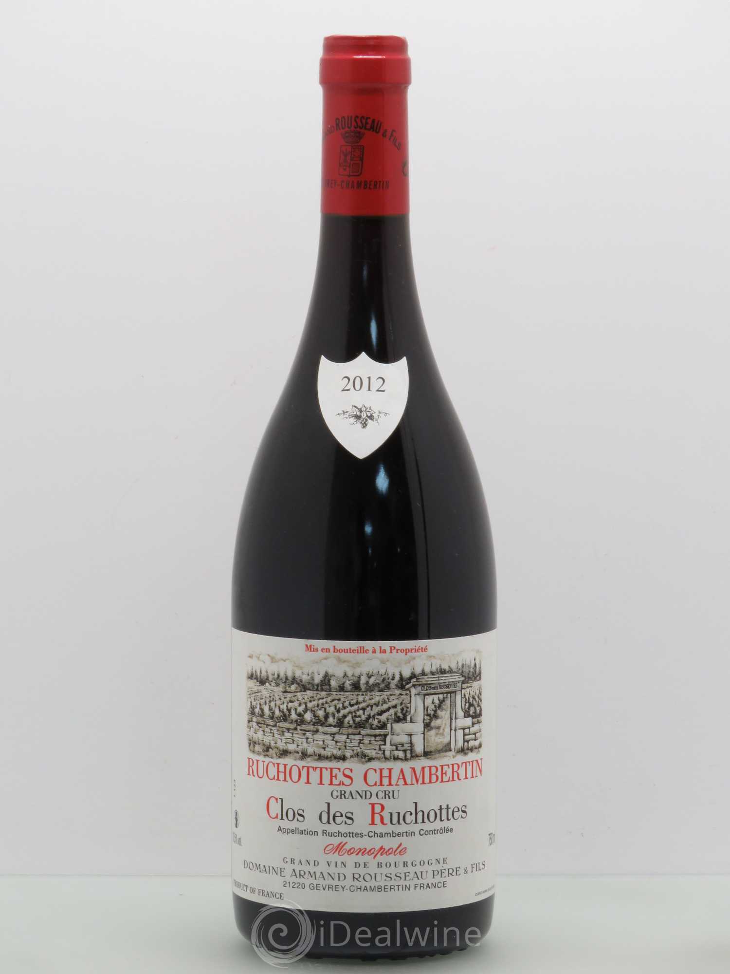 Ruchottes-Chambertin Grand Cru Clos des Ruchottes Armand Rousseau (Domaine) 2012 - Lot of 1 bottle - 0