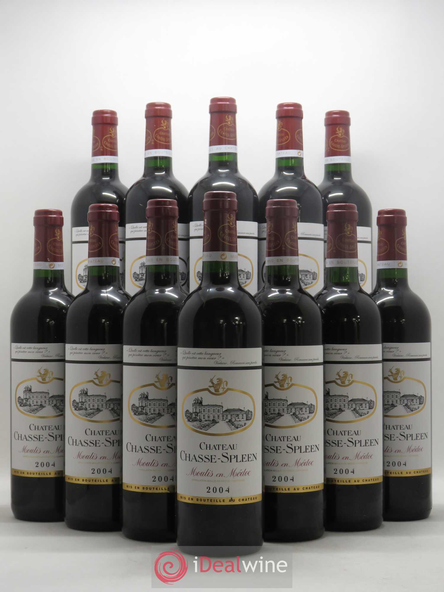 Château Chasse Spleen 2004 - Lot de 12 bouteilles - 0