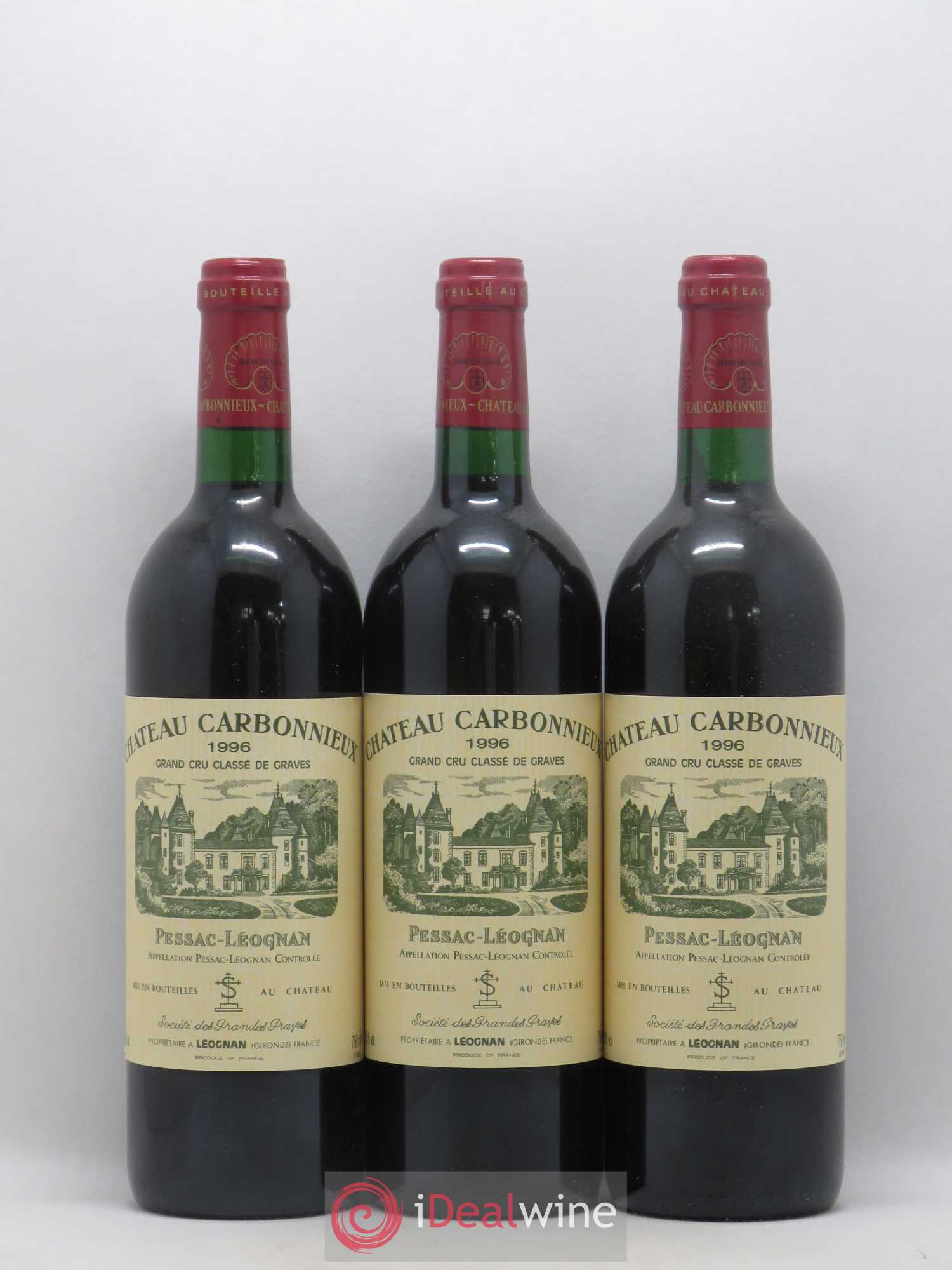 Château Carbonnieux Cru Classé de Graves 1996 - Lot de 12 bouteilles - 1