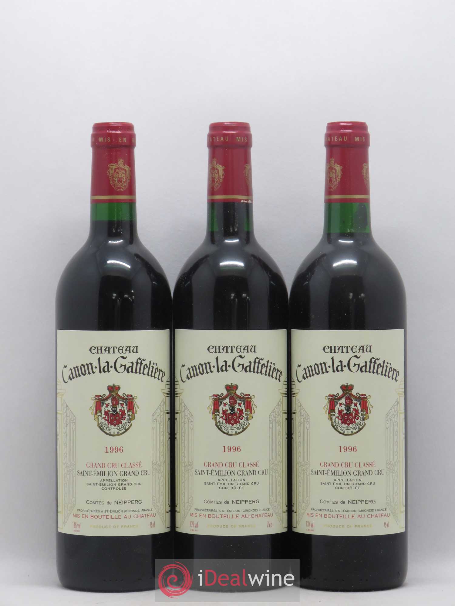 Château Canon la Gaffelière 1er Grand Cru Classé B 1996 - Lot de 12 bouteilles - 1