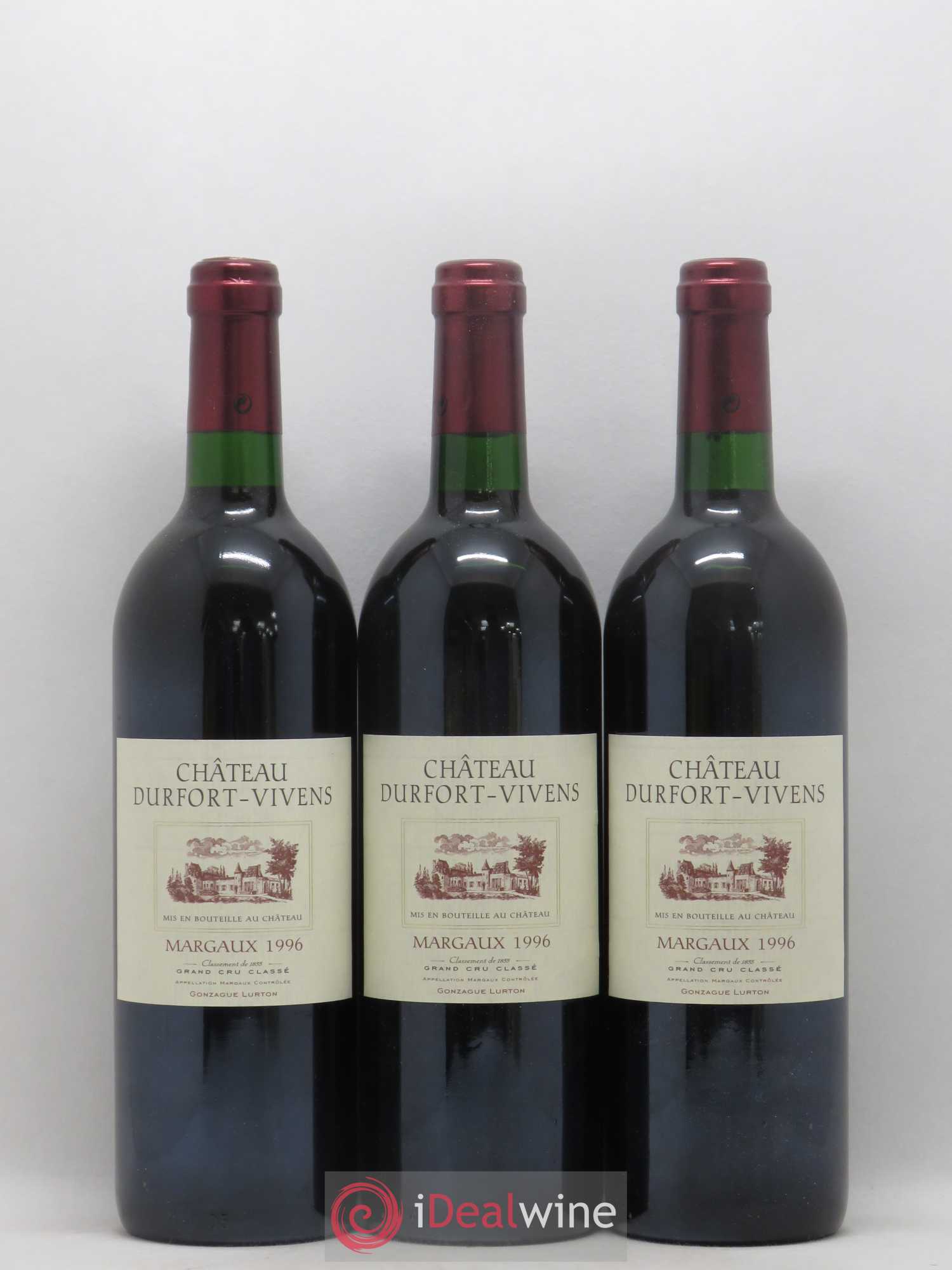 Château Durfort Vivens 2ème Grand Cru Classé 1996 - Lot de 12 bouteilles - 1