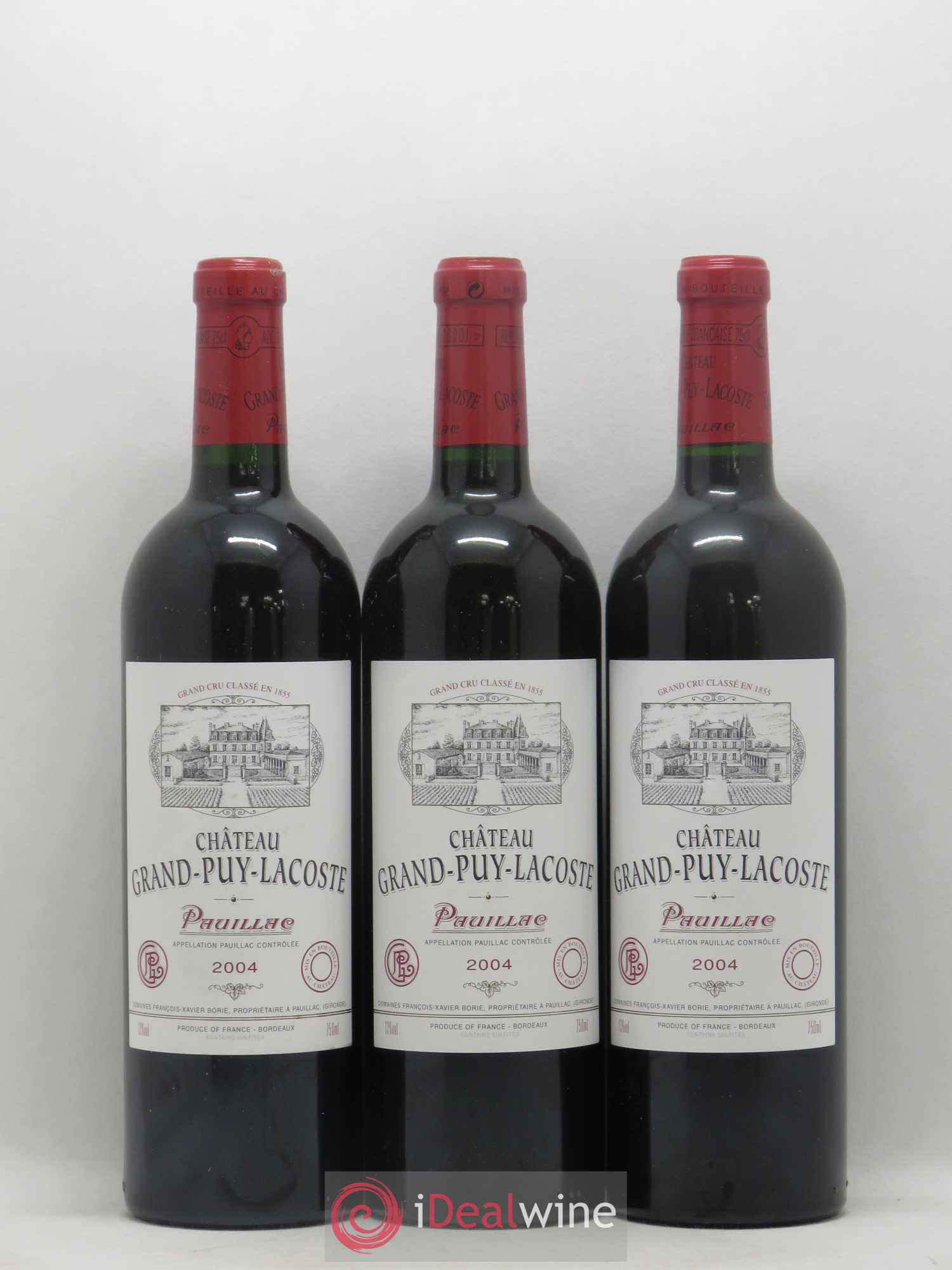 Château Grand Puy Lacoste 5ème Grand Cru Classé 2004 - Lot de 12 bouteilles - 1