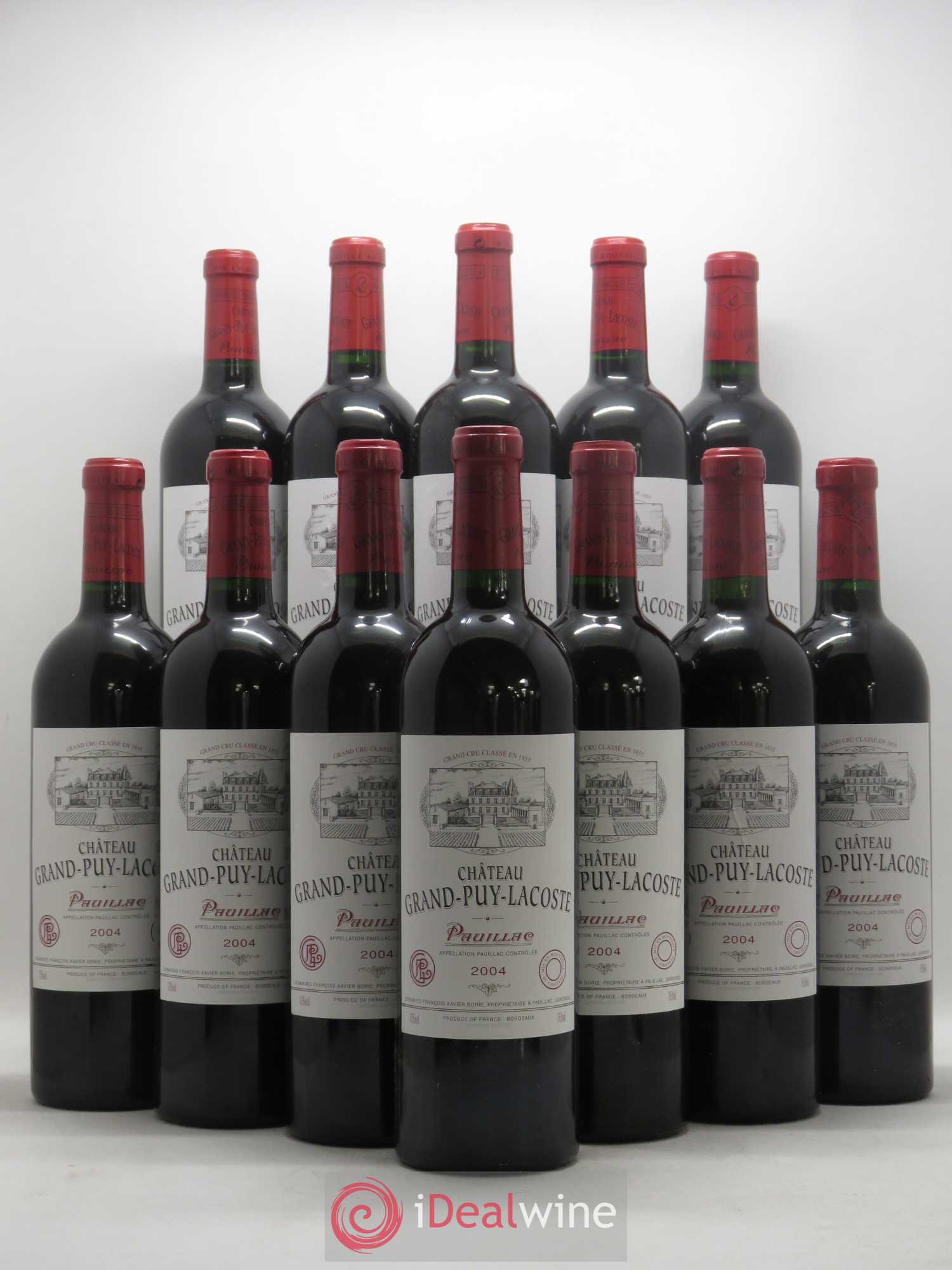 Château Grand Puy Lacoste 5ème Grand Cru Classé 2004 - Lot de 12 bouteilles - 0