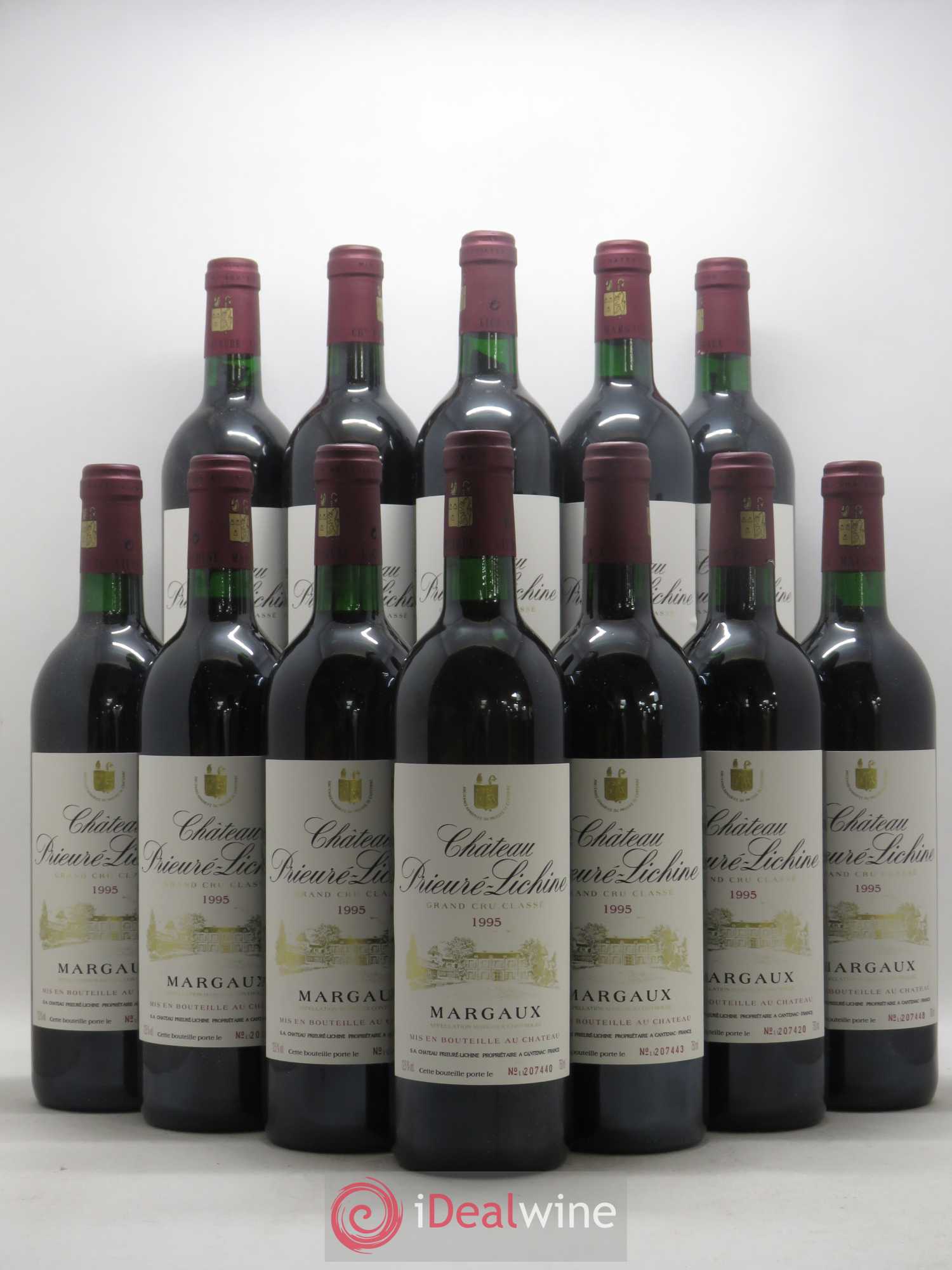 Château Prieuré Lichine 4ème Grand Cru Classé 1995 - Lot de 12 bouteilles - 0