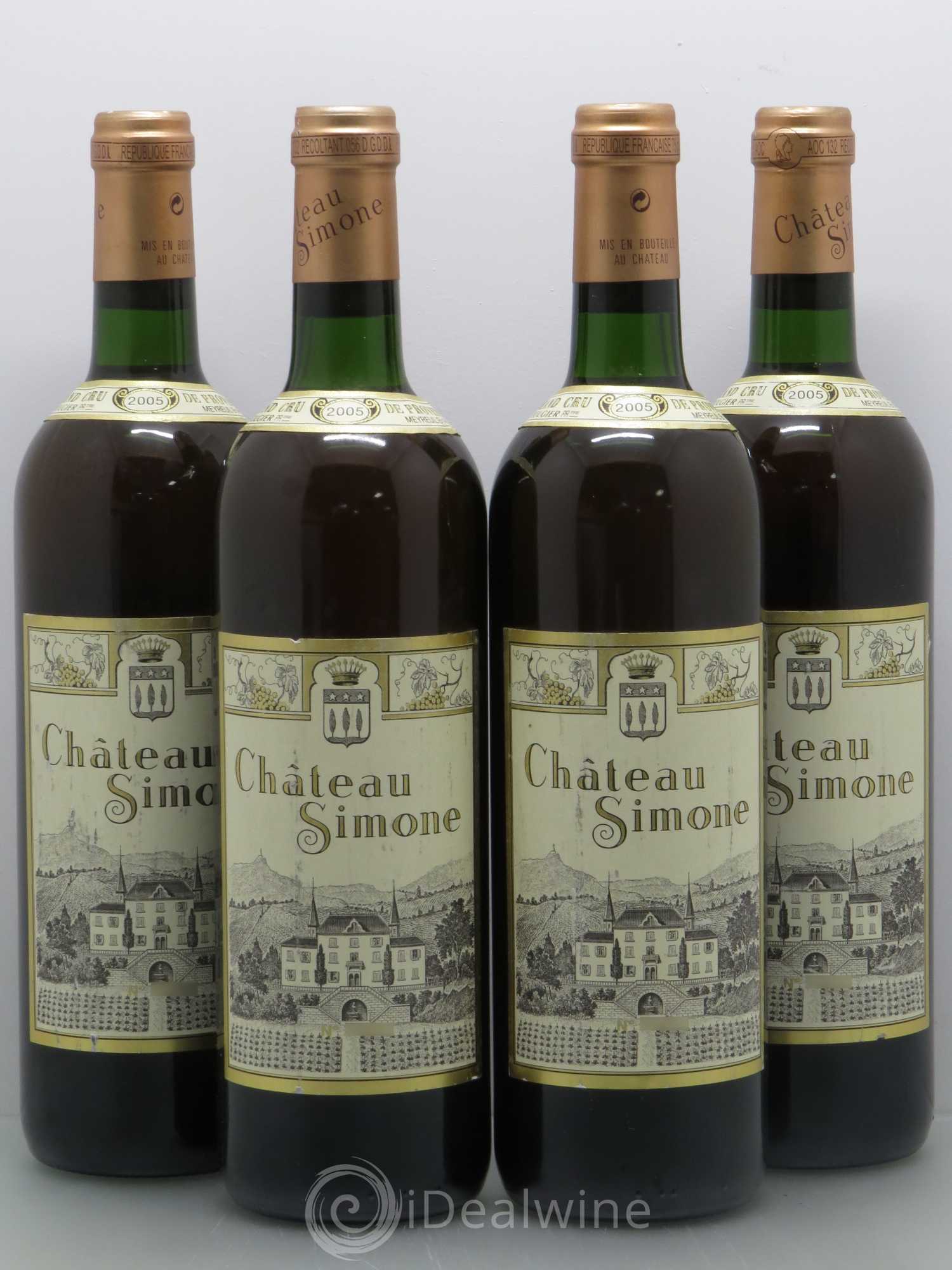 Palette Château Simone Famille Rougier 2005 - Lot de 4 bouteilles - 0
