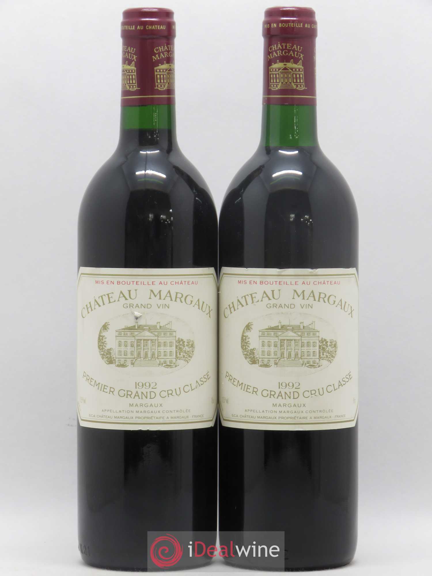 Château Margaux 1er Grand Cru Classé 1992 - Lot de 2 bouteilles - 0