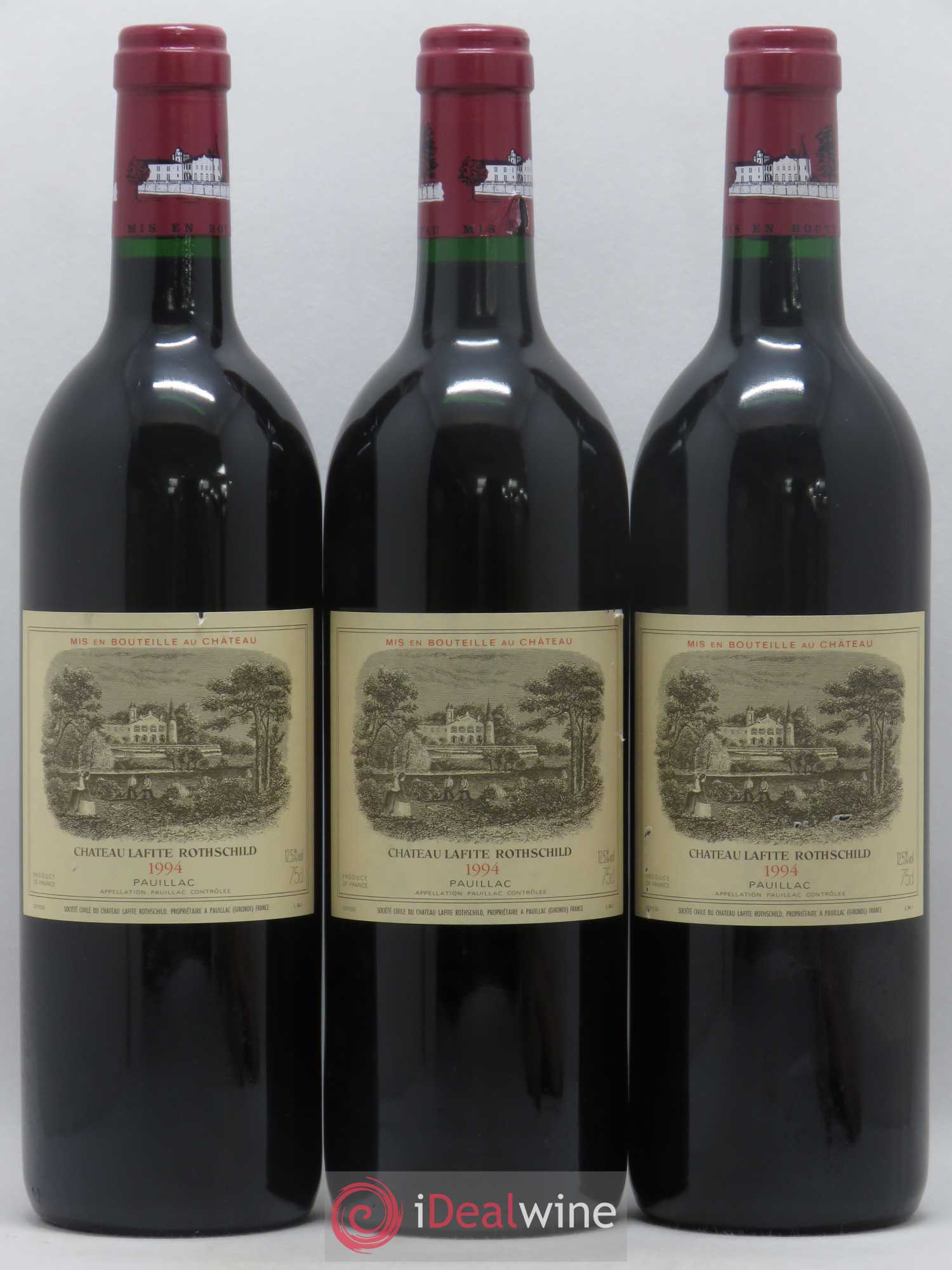 Château Lafite Rothschild 1er Grand Cru Classé 1994 - Lot de 3 bouteilles - 0