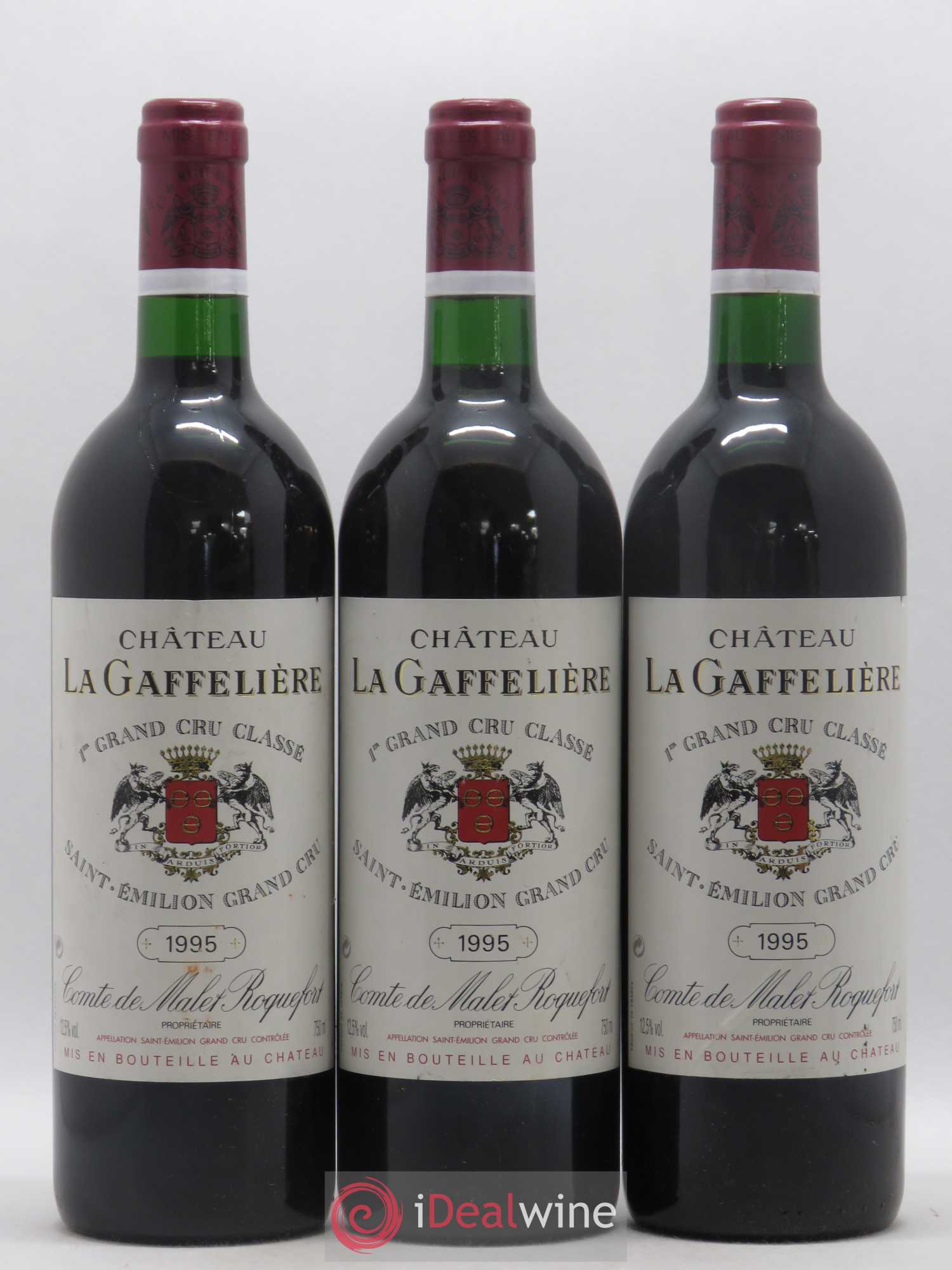 Château la Gaffelière 1er Grand Cru Classé B 1995 - Lot de 3 bouteilles - 0
