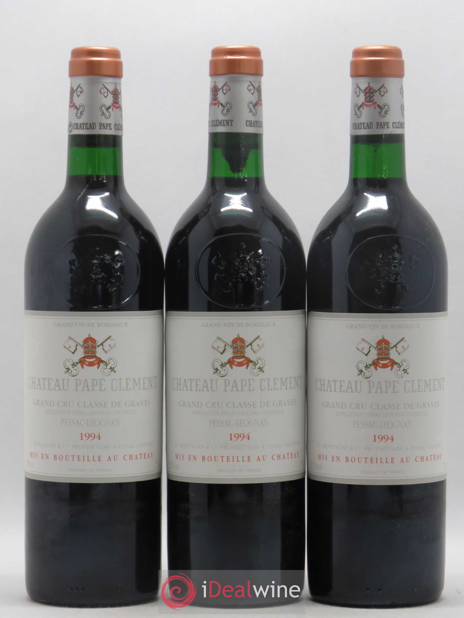 Château Pape Clément Cru Classé de Graves 1994 - Lot de 3 bouteilles - 0