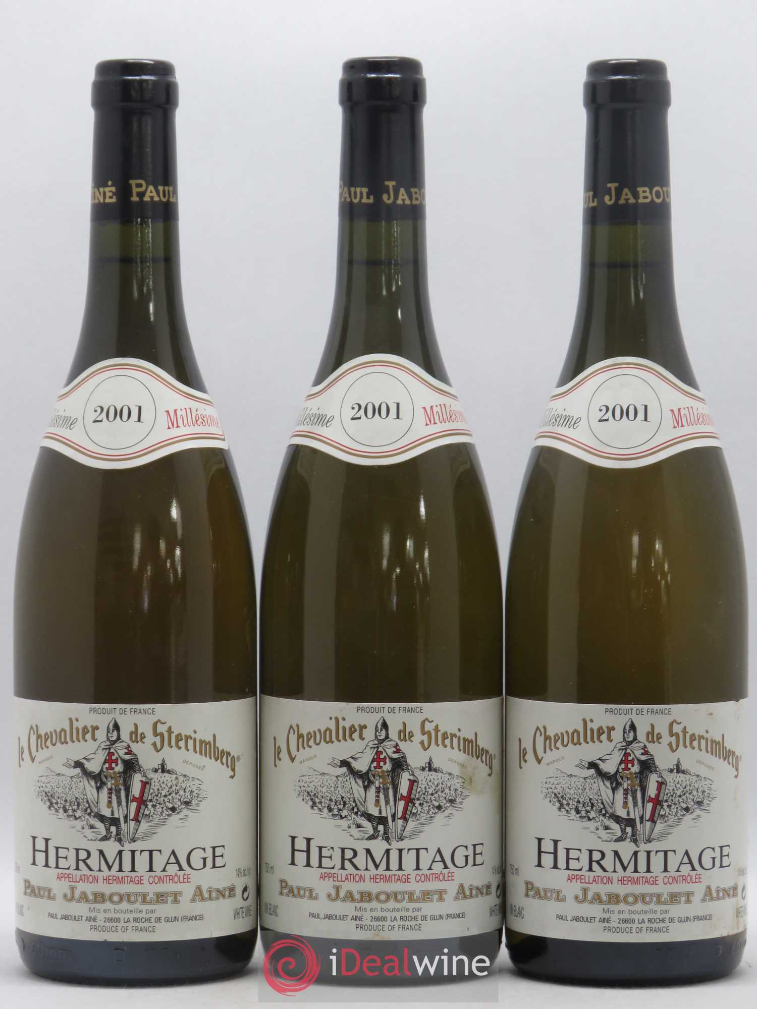Hermitage Chevalier de Sterimberg Paul Jaboulet Ainé 2001 - Lot de 3 bouteilles - 0