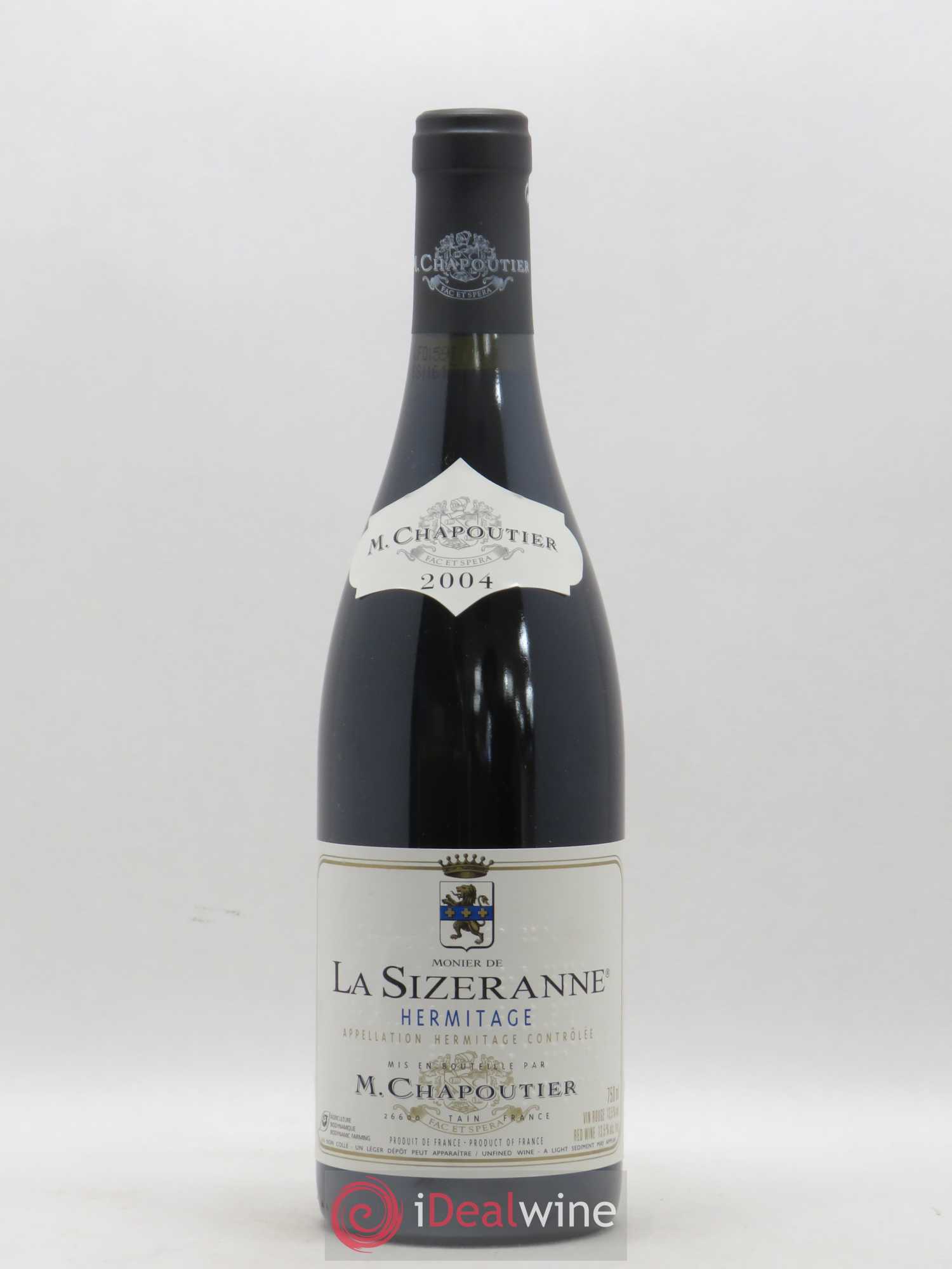 Hermitage Monier de La Sizeranne Chapoutier 2004 - Lot de 1 bouteille - 0