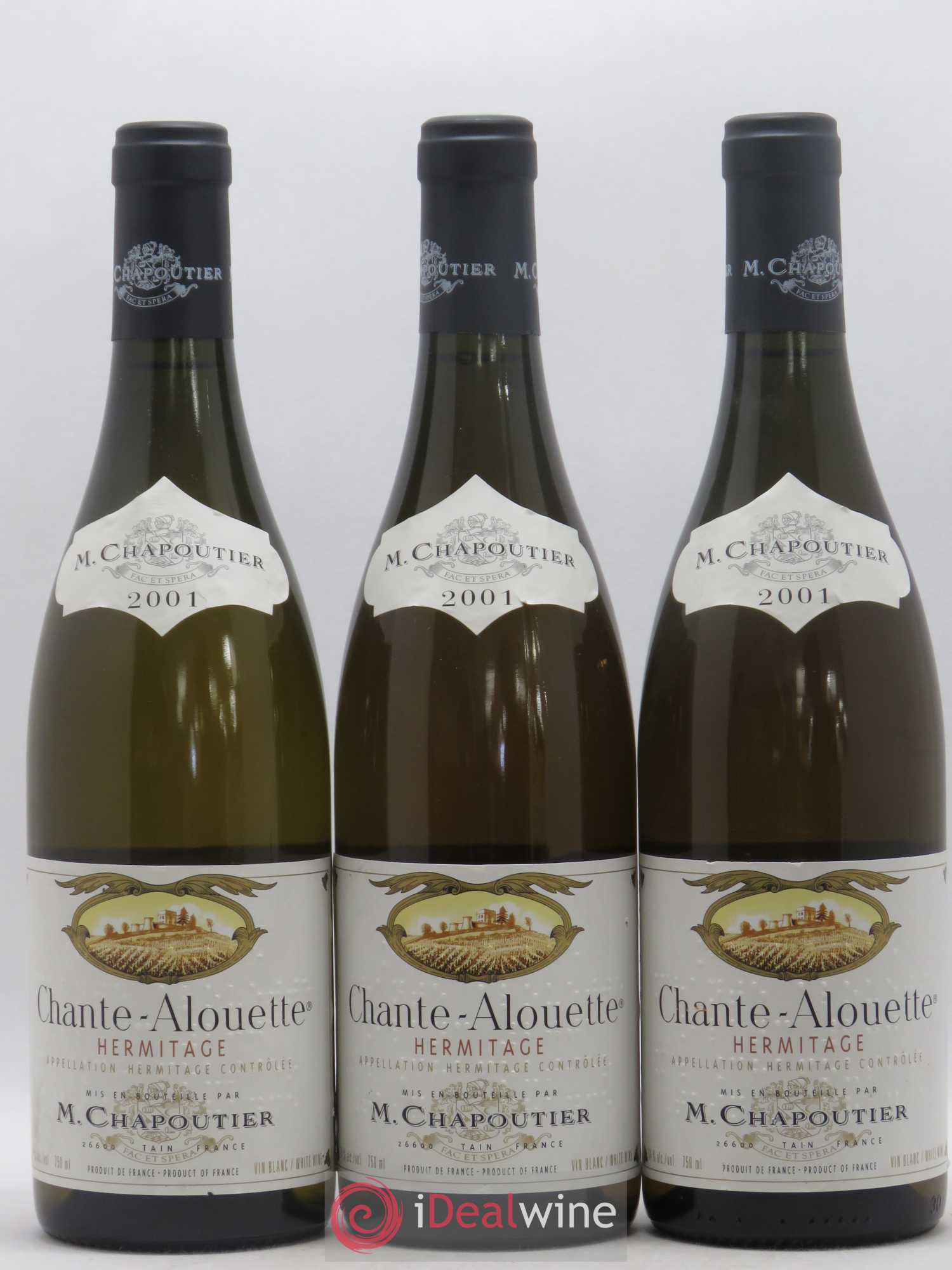 Hermitage Chante Alouette Chapoutier 2001 - Lot de 3 bouteilles - 0