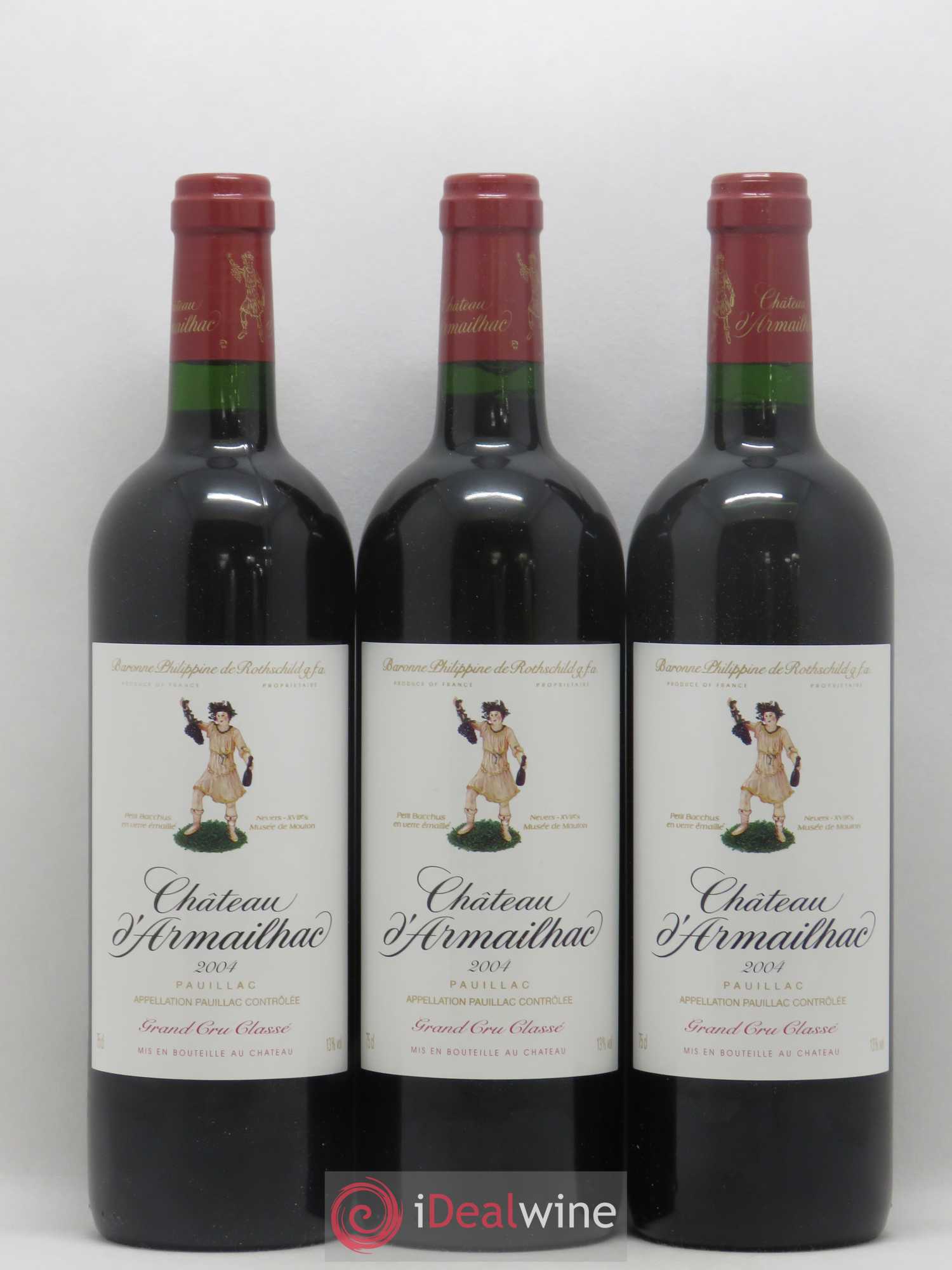 Château d' Armailhac - Mouton Baron(ne) Philippe 5ème Grand Cru Classé 2004 - Lot de 12 bouteilles - 3