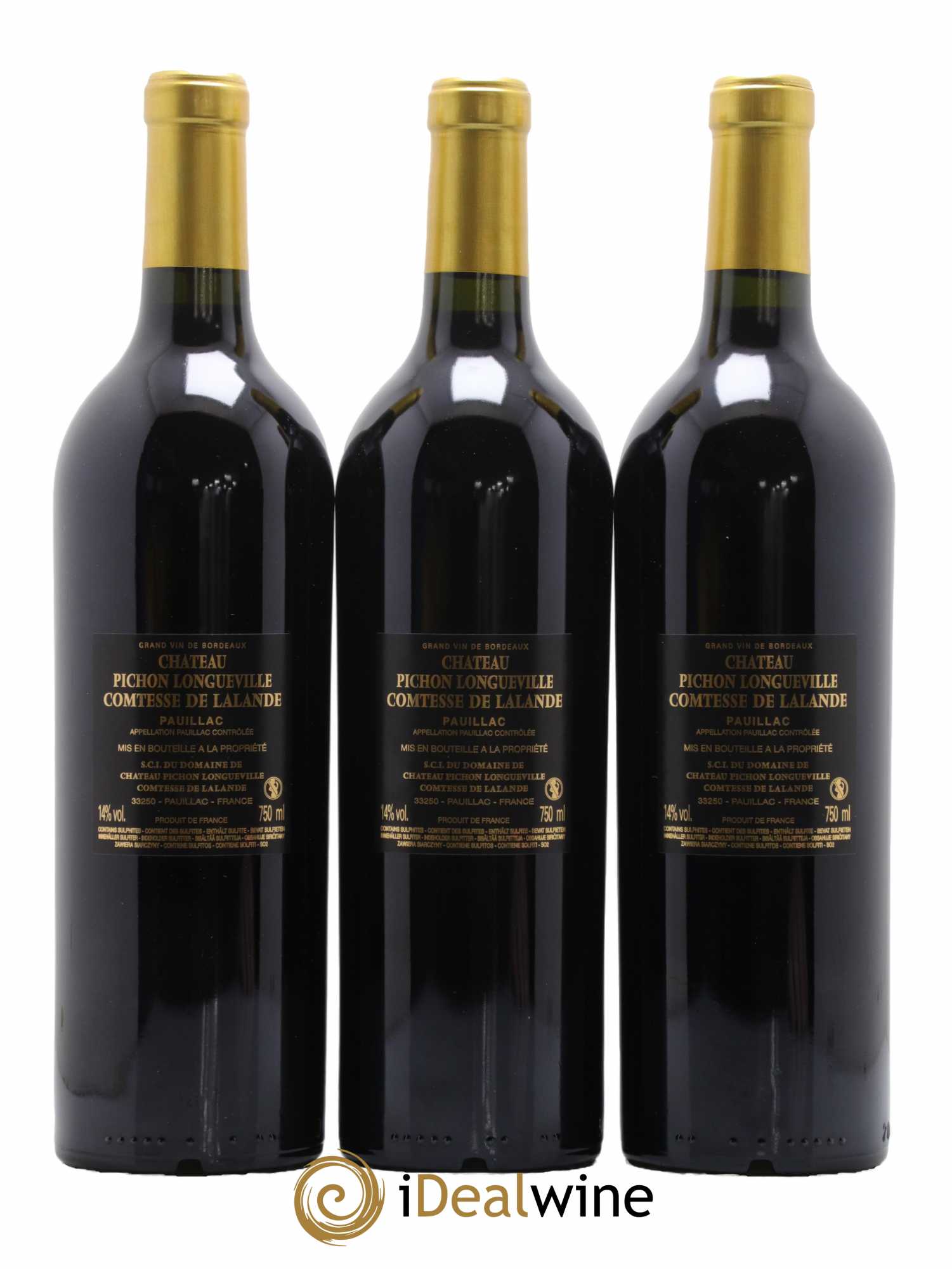 Château Pichon Longueville Comtesse de Lalande 2ème Grand Cru Classé 2019 - Lot de 3 bouteilles - 1