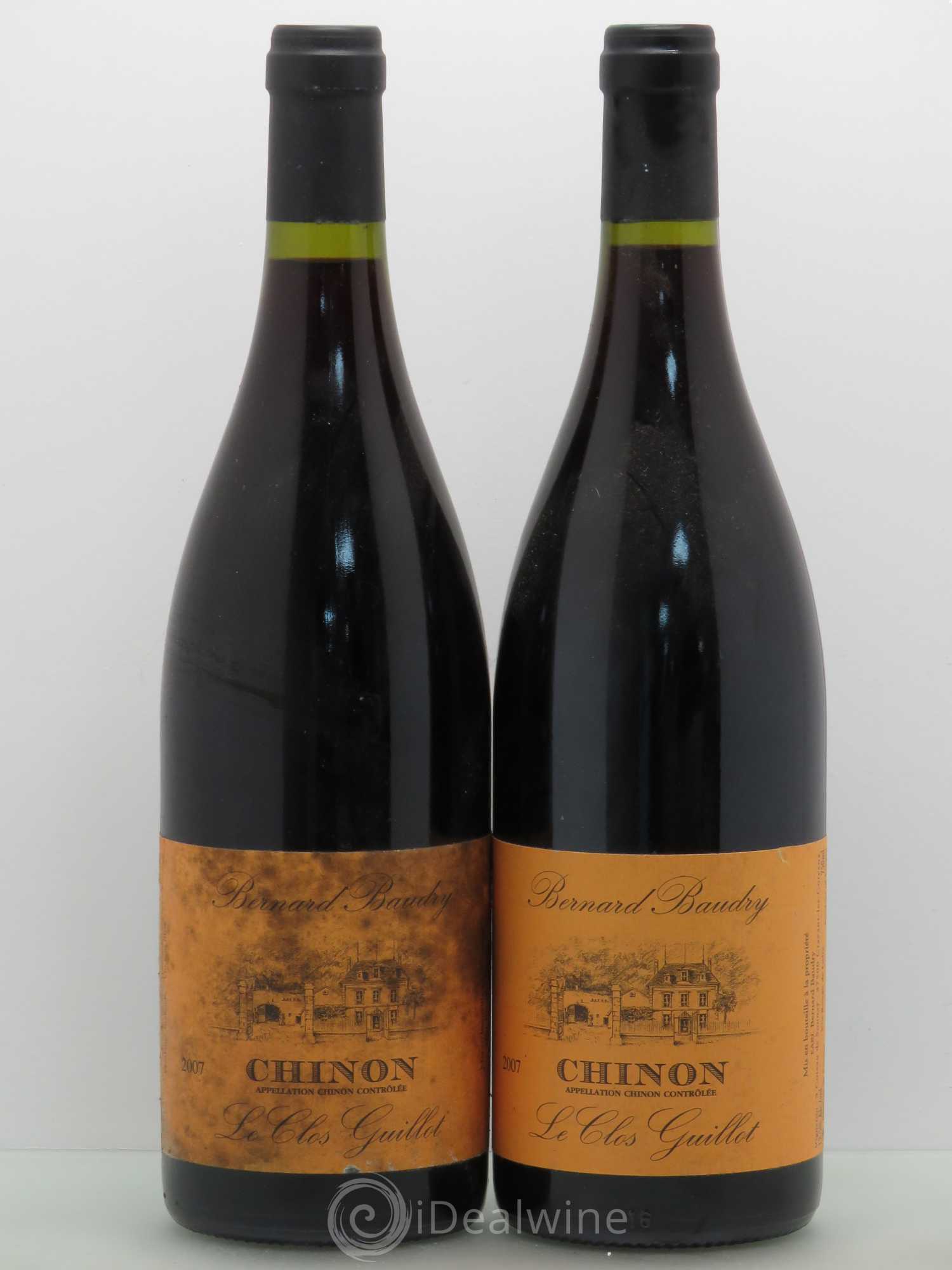 Chinon Le Clos Guillot Bernard Baudry 2007 - Lot de 2 bouteilles - 0