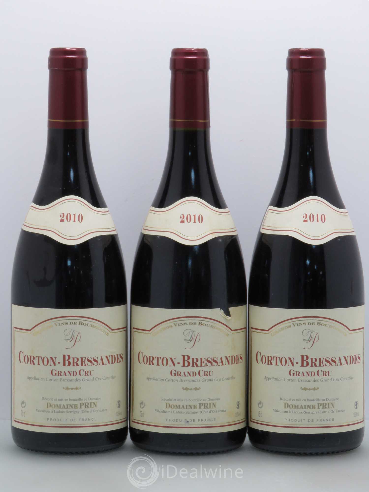 Corton Grand Cru Bressandes Domaine Prin 2010 - Lot de 3 bouteilles - 0