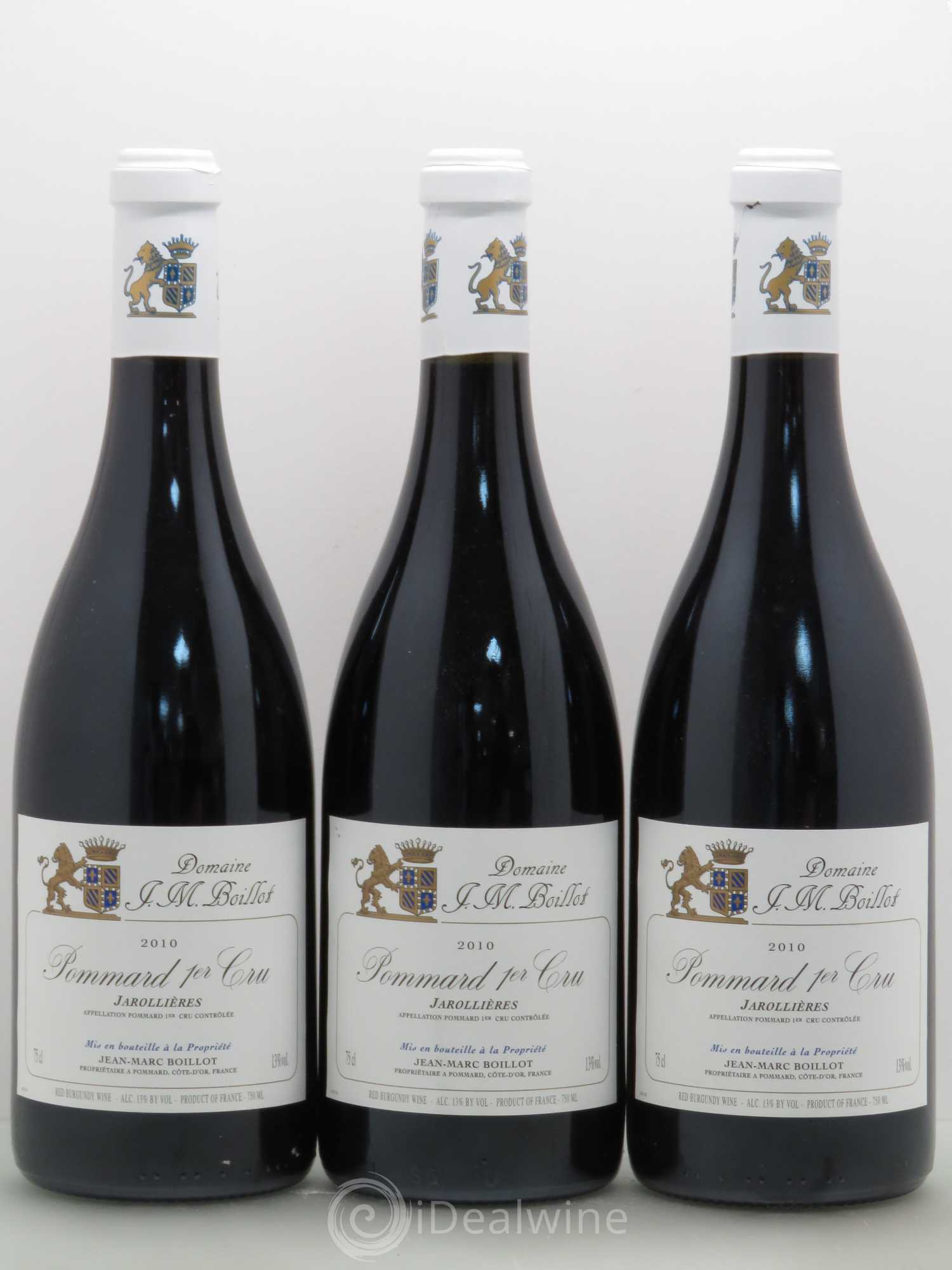 Pommard 1er Cru Jarolières - JM Boillot 2010 - Posten von 3 Flaschen - 0