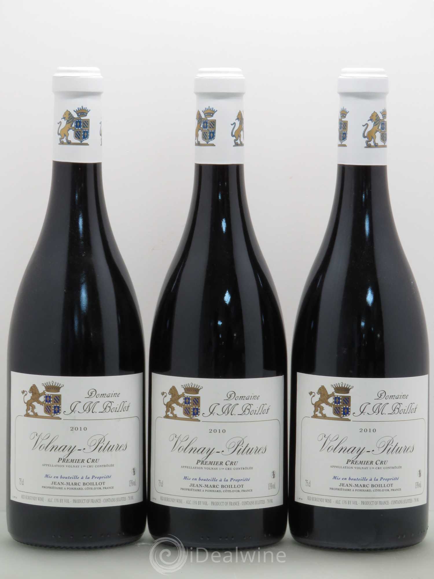 Volnay 1er Cru Pitures - JM Boillot 2010 - Lot de 3 bouteilles - 0
