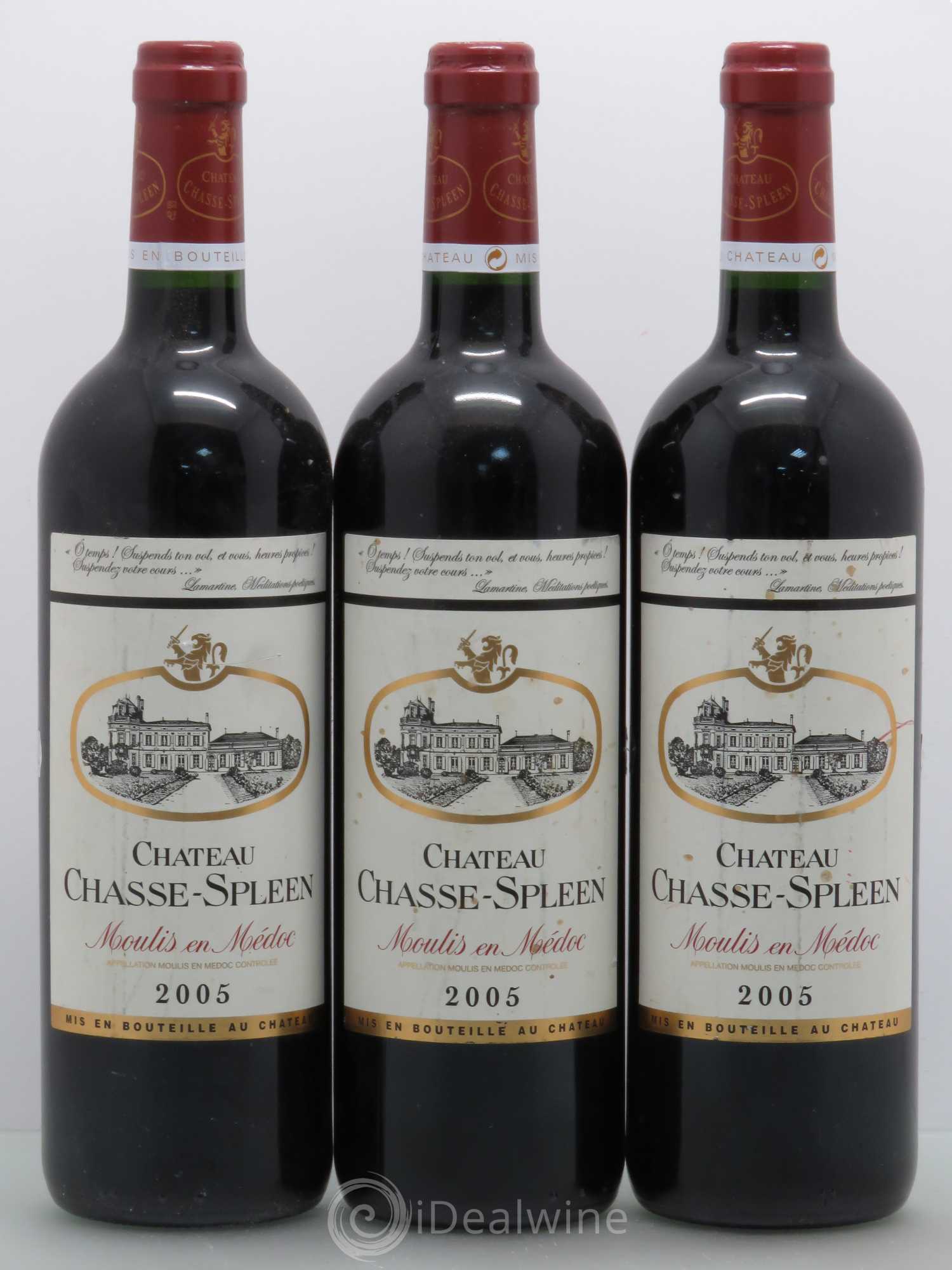 Château Chasse Spleen 2005 - Lot de 3 bouteilles - 0