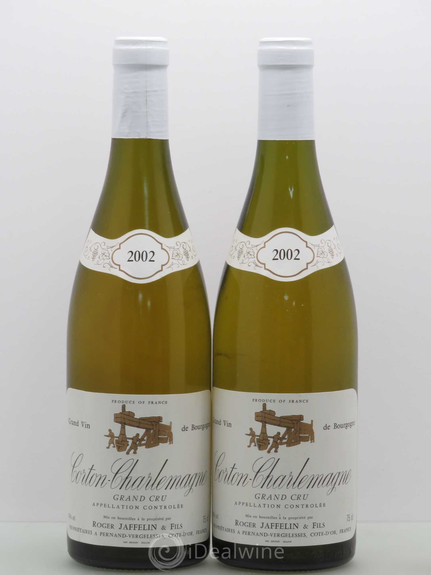 Corton-Charlemagne Grand Cru Roger Jaffelin 2002 - Lot de 2 bouteilles - 0