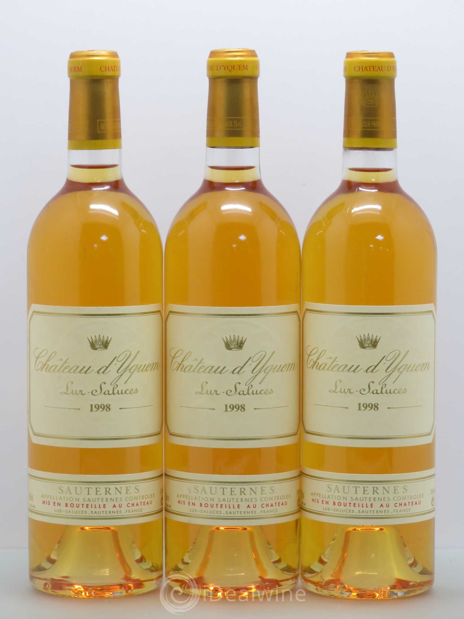 Château d' Yquem 1er Cru Classé Supérieur 1998 - Lotto di 3 bottiglie - 0