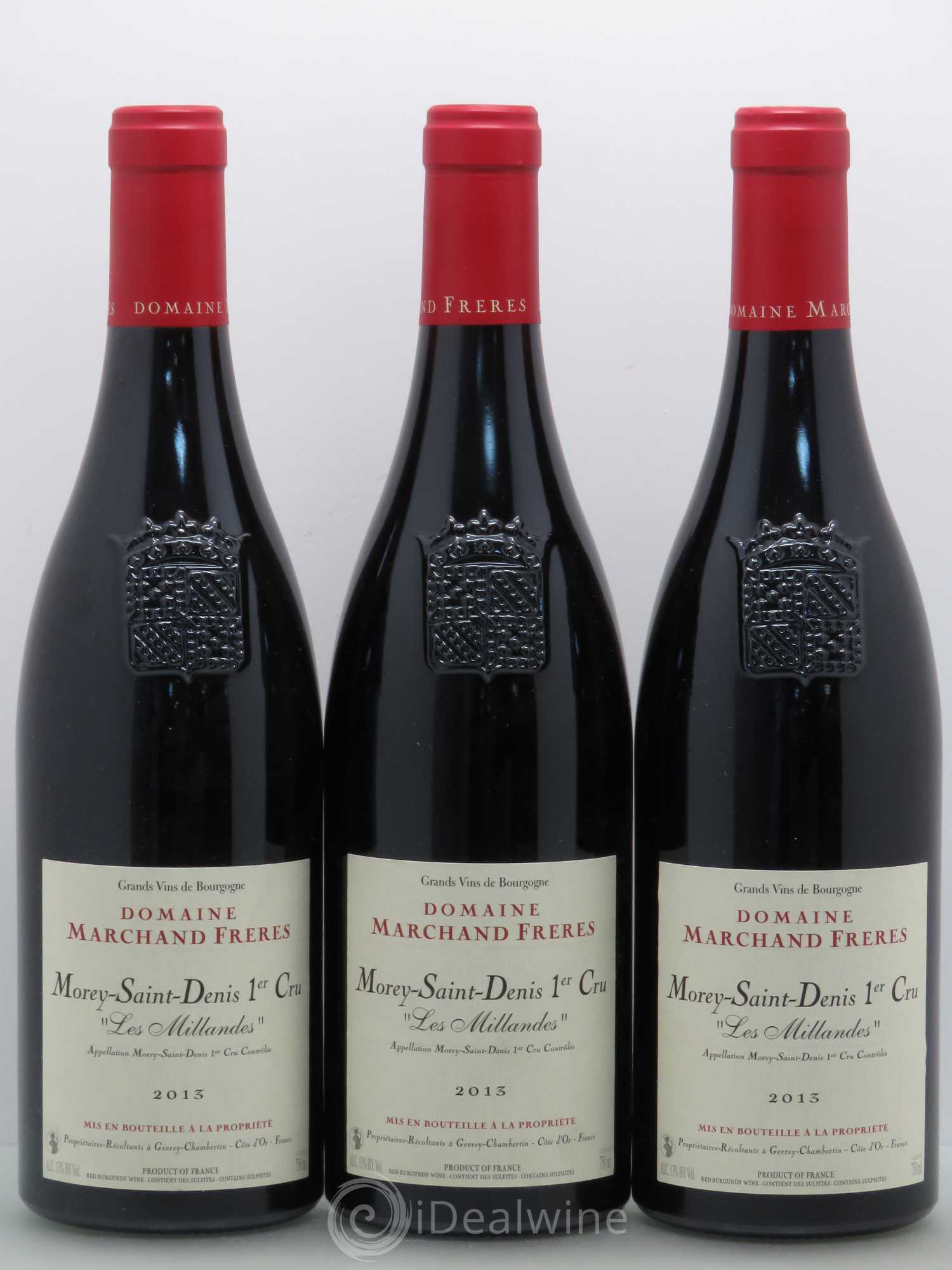 Morey-Saint-Denis 1er Cru Les Milandes Marchand 2013 - Posten von 3 Flaschen - 0