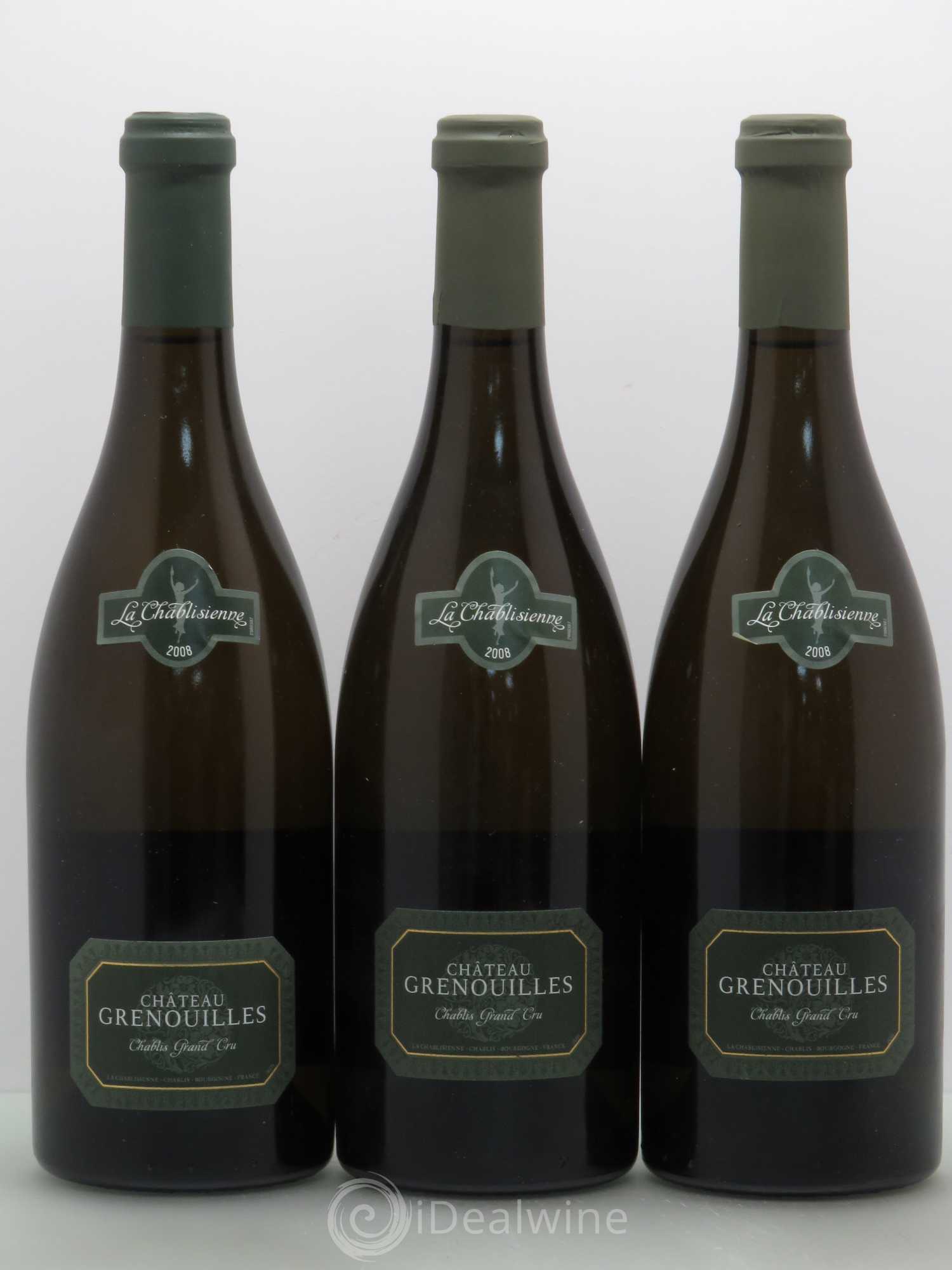 Chablis Grand Cru Château Grenouilles - Chablisienne 2008 - Posten von 3 Flaschen - 0