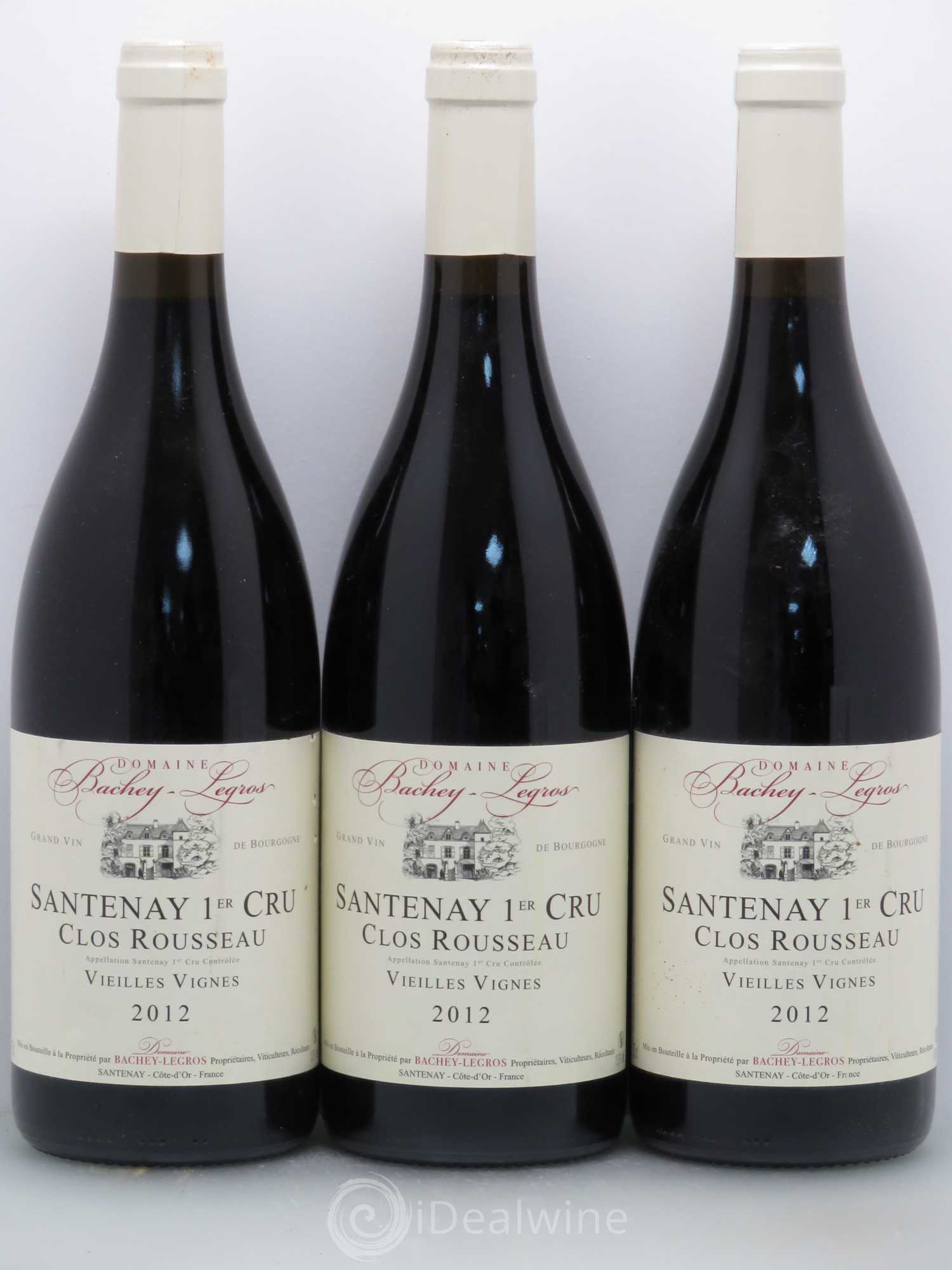Santenay 1er Cru Clos Rousseau vieilles vignes - Bachey Legros 2012 - Posten von 3 Flaschen - 0