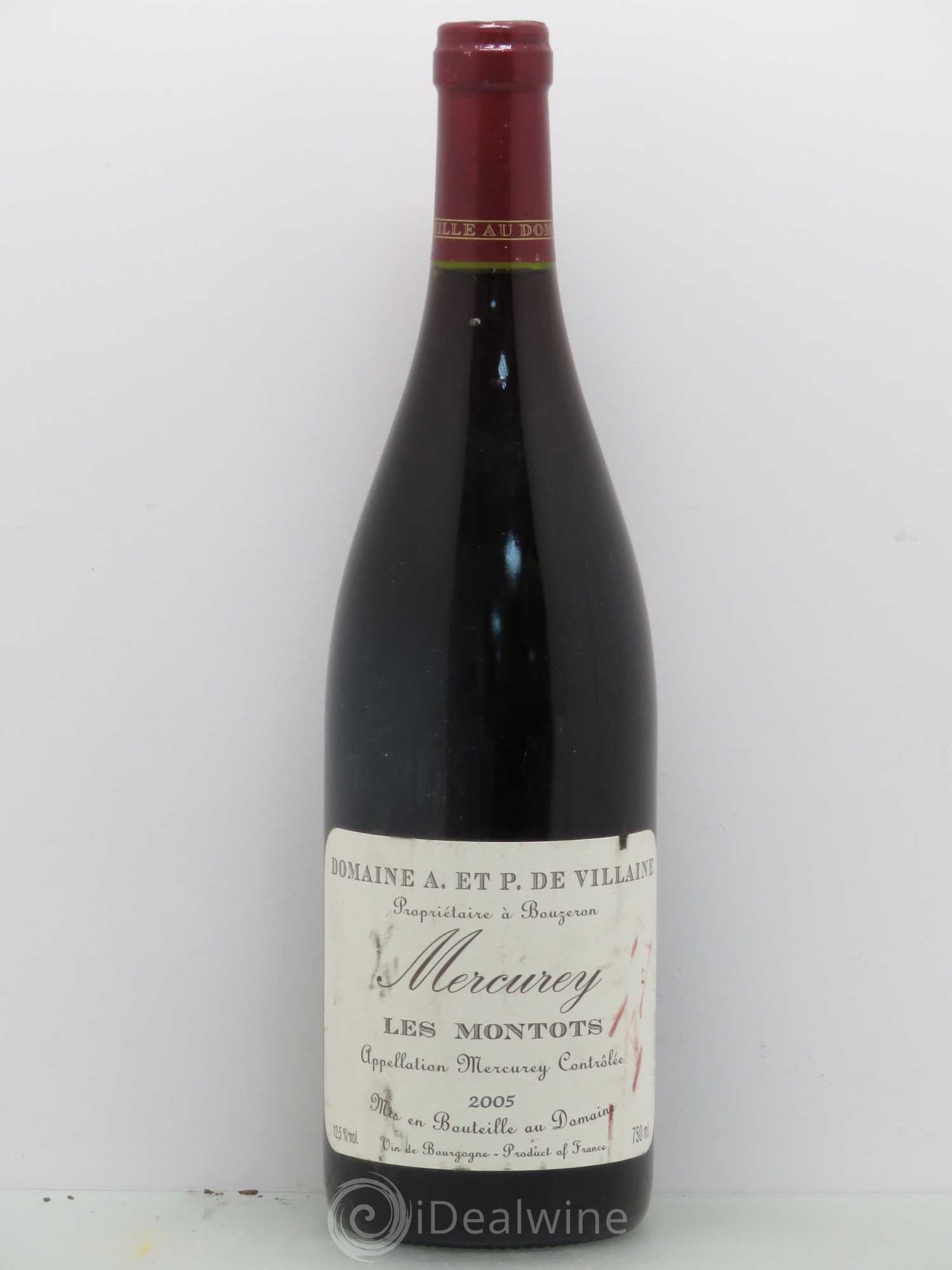 Mercurey Les Montots Domaine de Villaine 2005 - Lot de 1 bouteille - 0