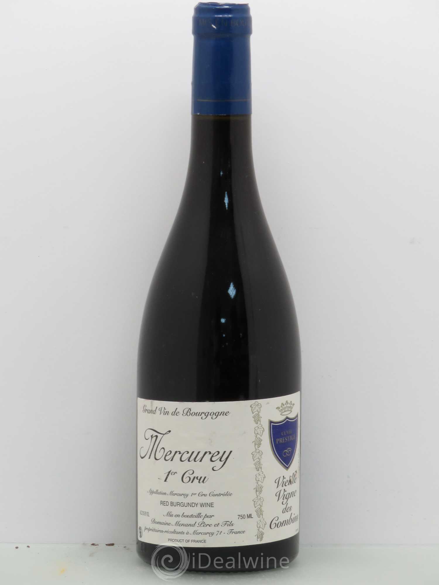Mercurey 1er Cru Vieilles vignes des Combins - Domaine Menand 2008 - Posten von 1 Flasche - 0