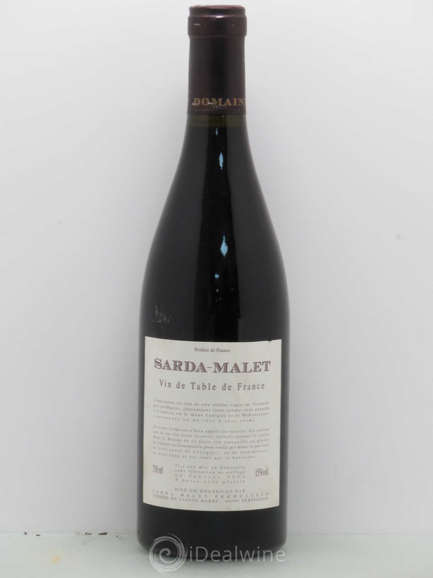 Côtes du Roussillon Vin de France L'Insouciant 1 2003 - Posten von 1 Flasche - 1