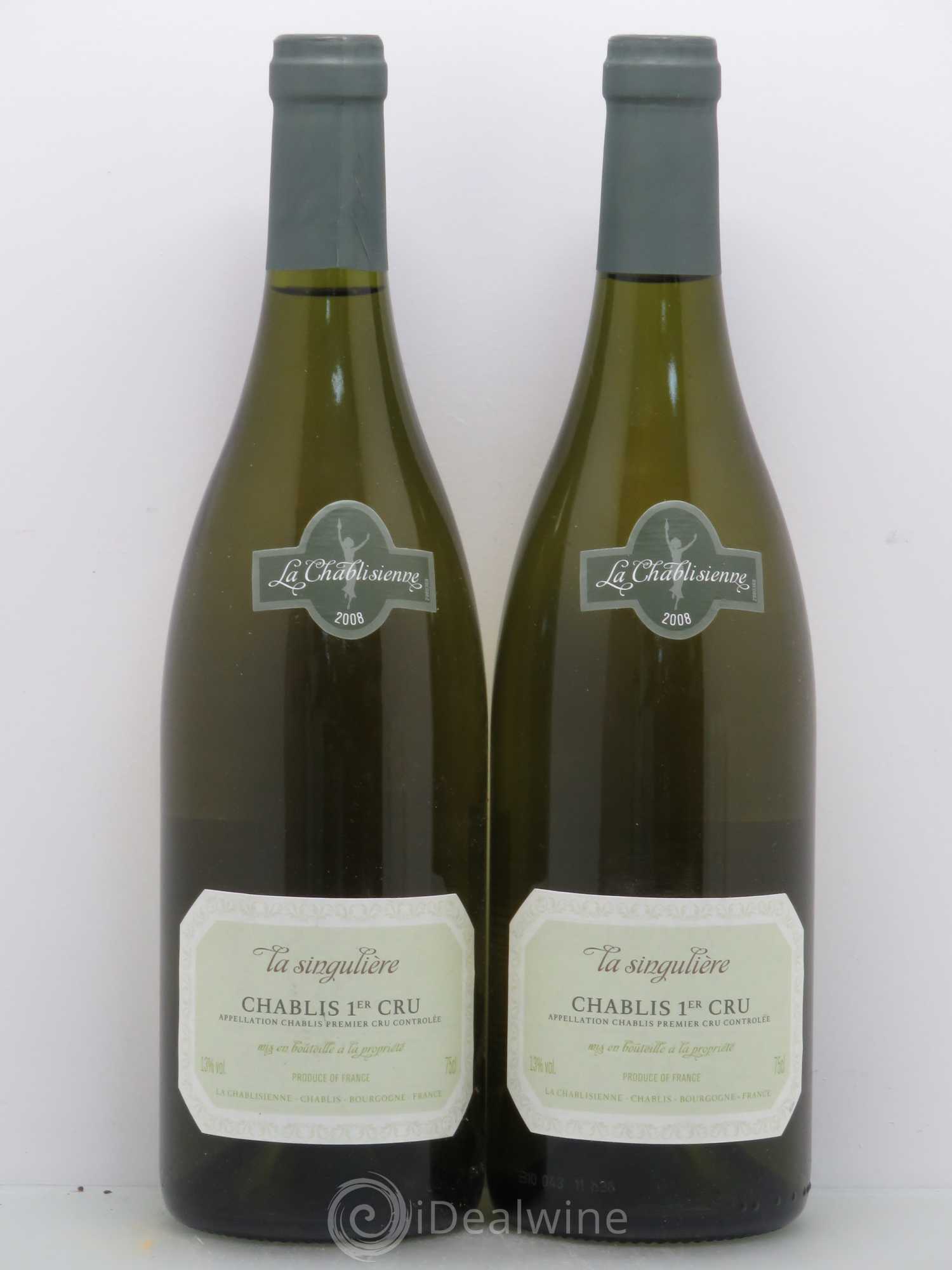 Chablis 1er Cru La Singulière - La Chablisienne 2008 - Posten von 2 Flaschen - 0