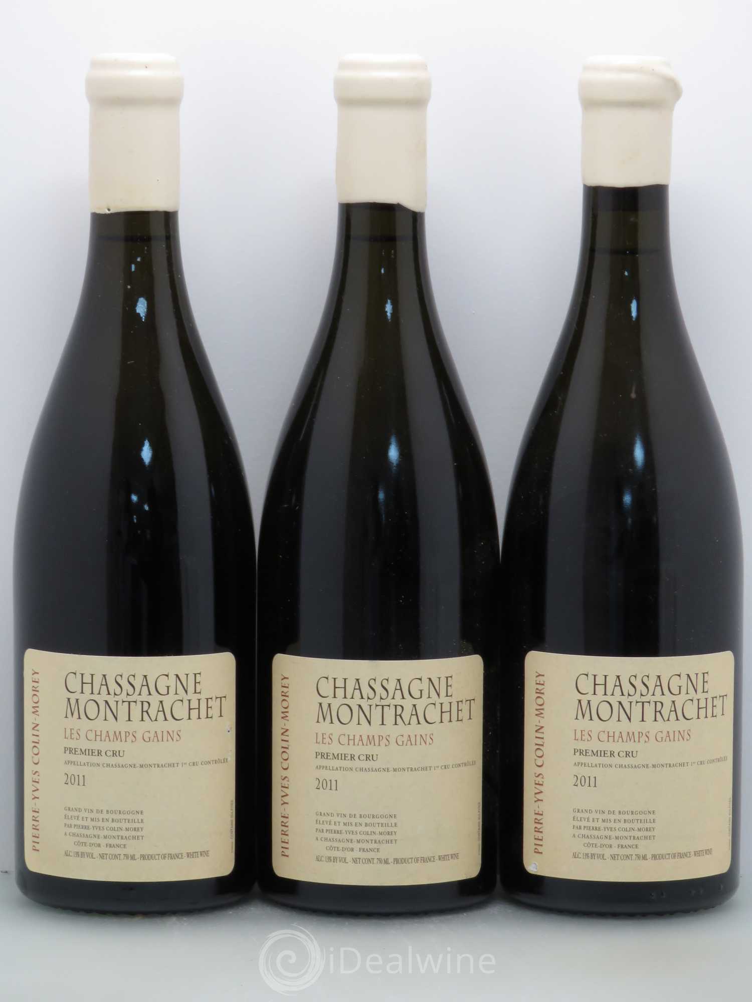 Chassagne-Montrachet 1er Cru Les Champs Gains - Pierre Yves Colin Morey 2011 - Posten von 3 Flaschen - 0
