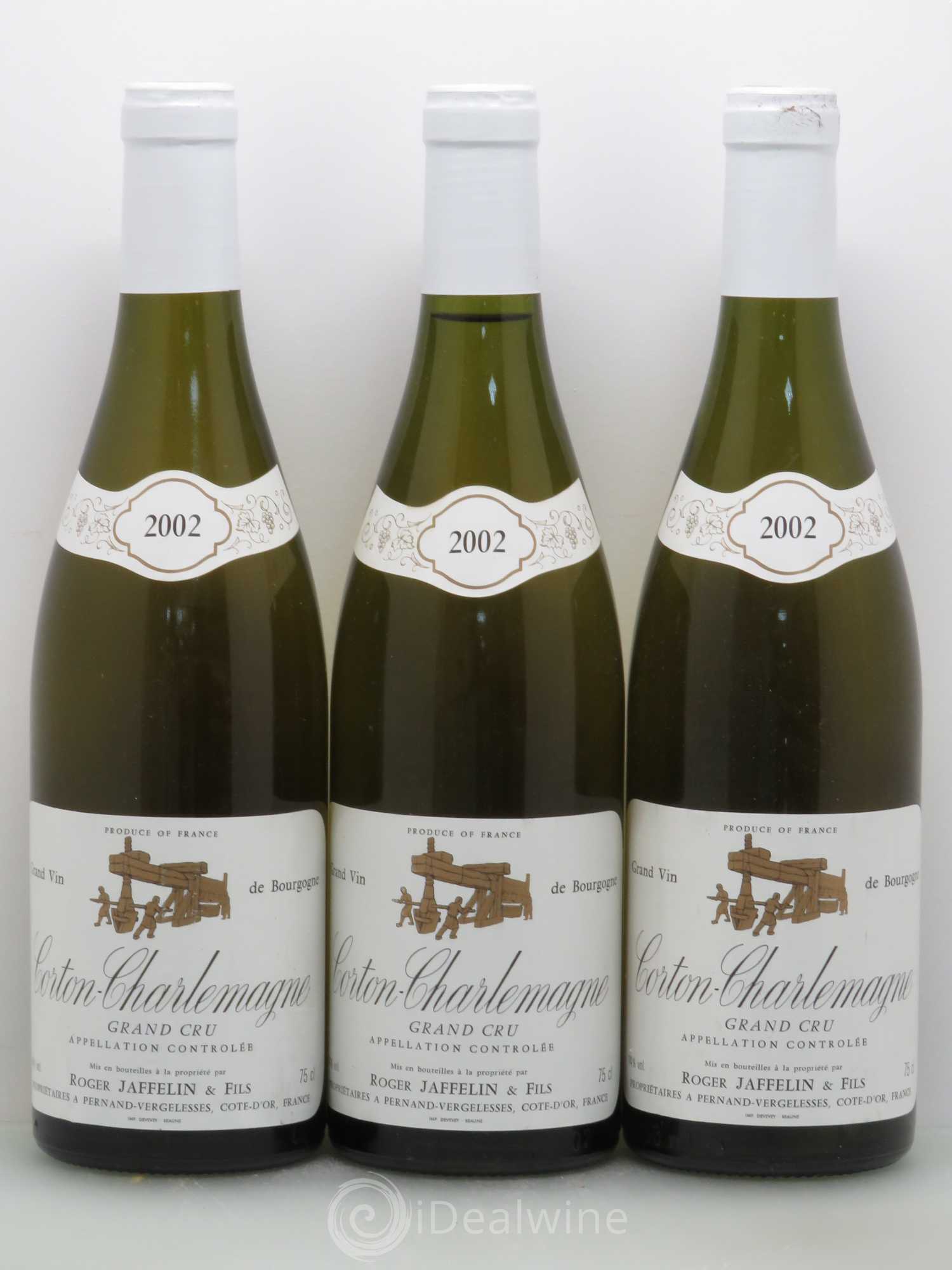 Corton-Charlemagne Grand Cru Domaine Roger Jaffelin 2002 - Posten von 3 Flaschen - 0